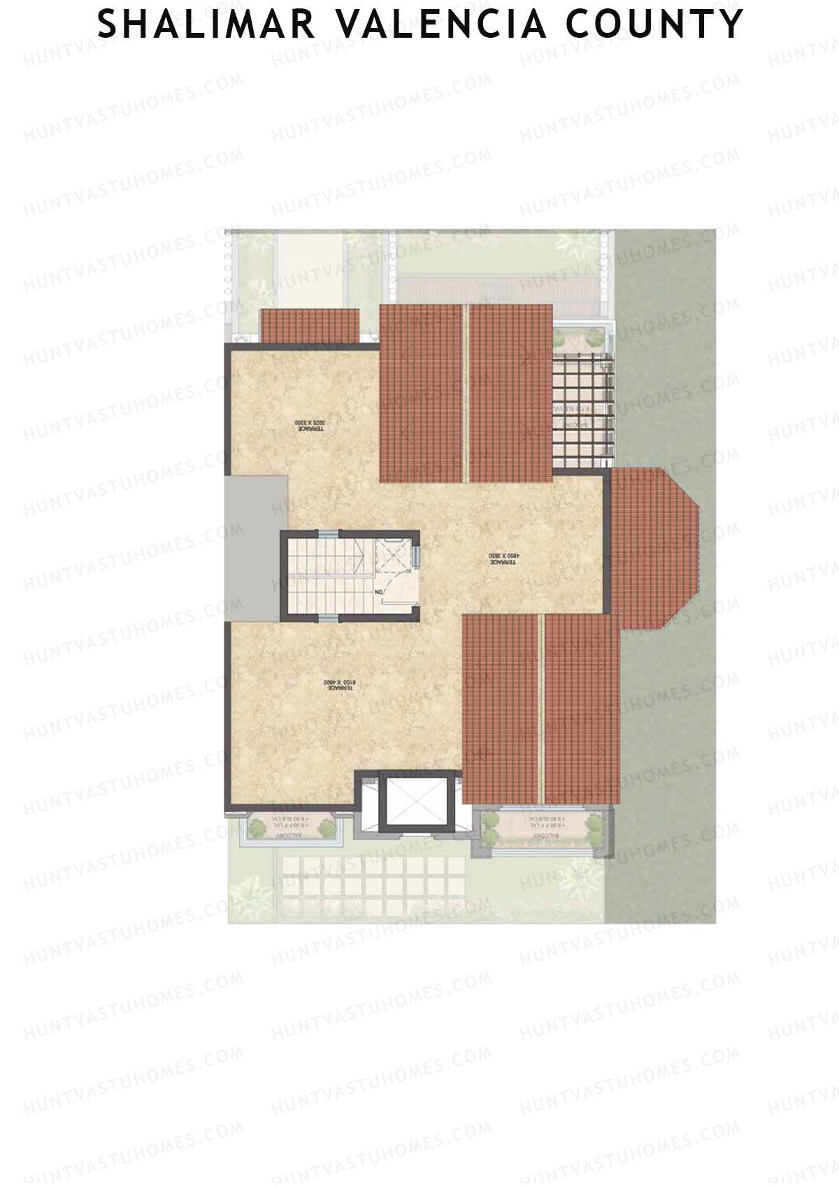 Shalimar Valencia County, Villas 47-61, Unit 61 (Villa), 4BHK, Super Area 4295   sq ft 