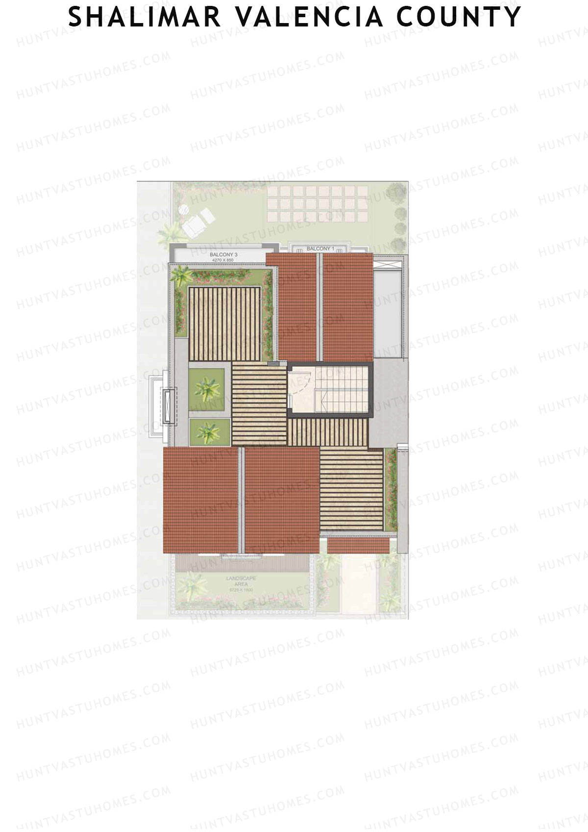 Shalimar Valencia County, Villas 62-76, Unit 76 (Villa), 8BHK, Super Area 4025   sq ft 