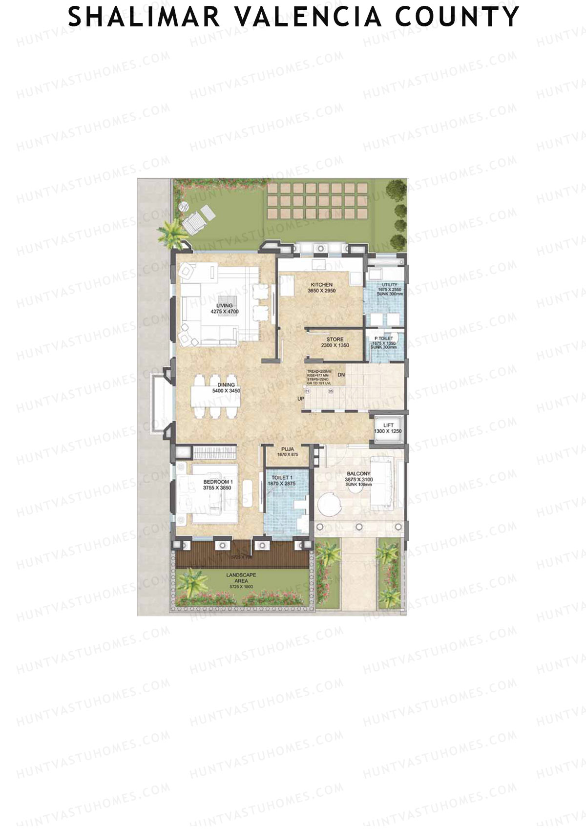 Shalimar Valencia County, Villas 62-76, Unit 76 (Villa), 8BHK, Super Area 4025   sq ft 