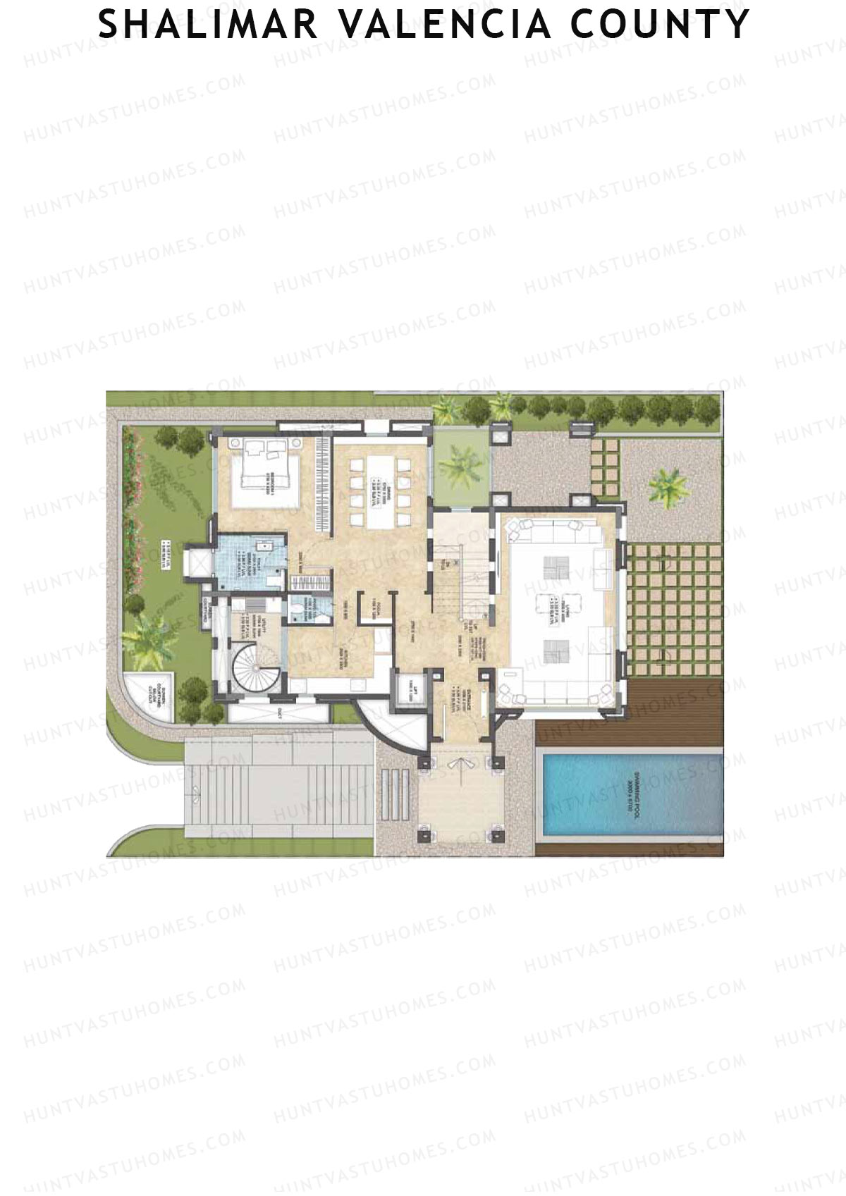 Shalimar Valencia County, Villas 7-12, Unit 7 (Villa), 4BHK, Super Area 5725   sq ft 