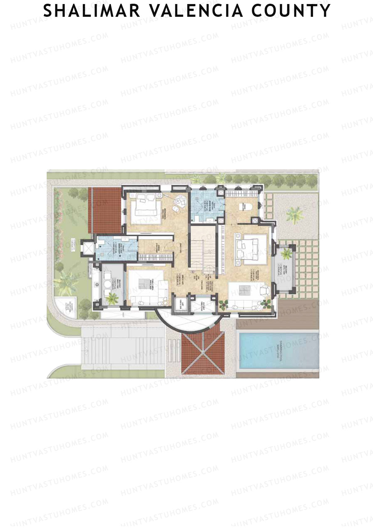 Shalimar Valencia County, Villas 7-12, Unit 7 (Villa), 4BHK, Super Area 5725   sq ft 