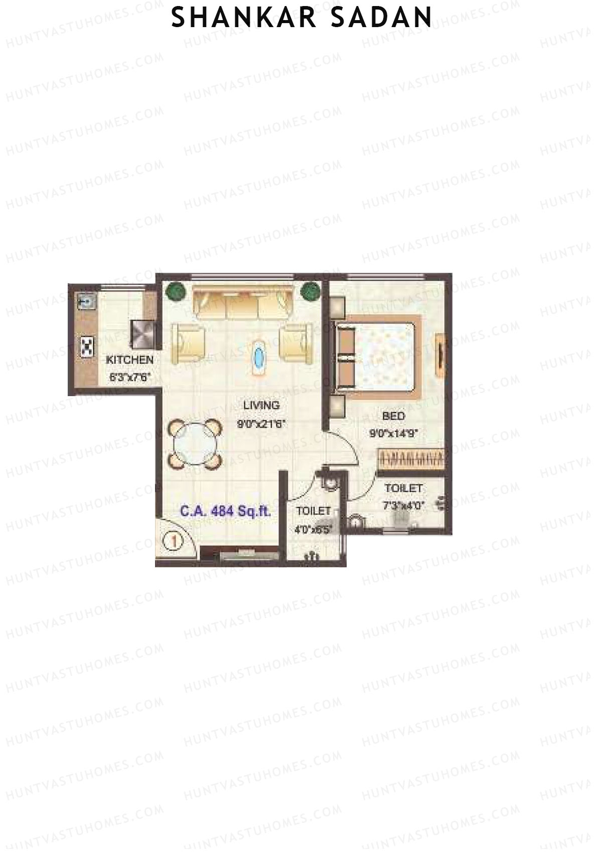 Shankar Sadan Wing A Unit 1 Floor Plan