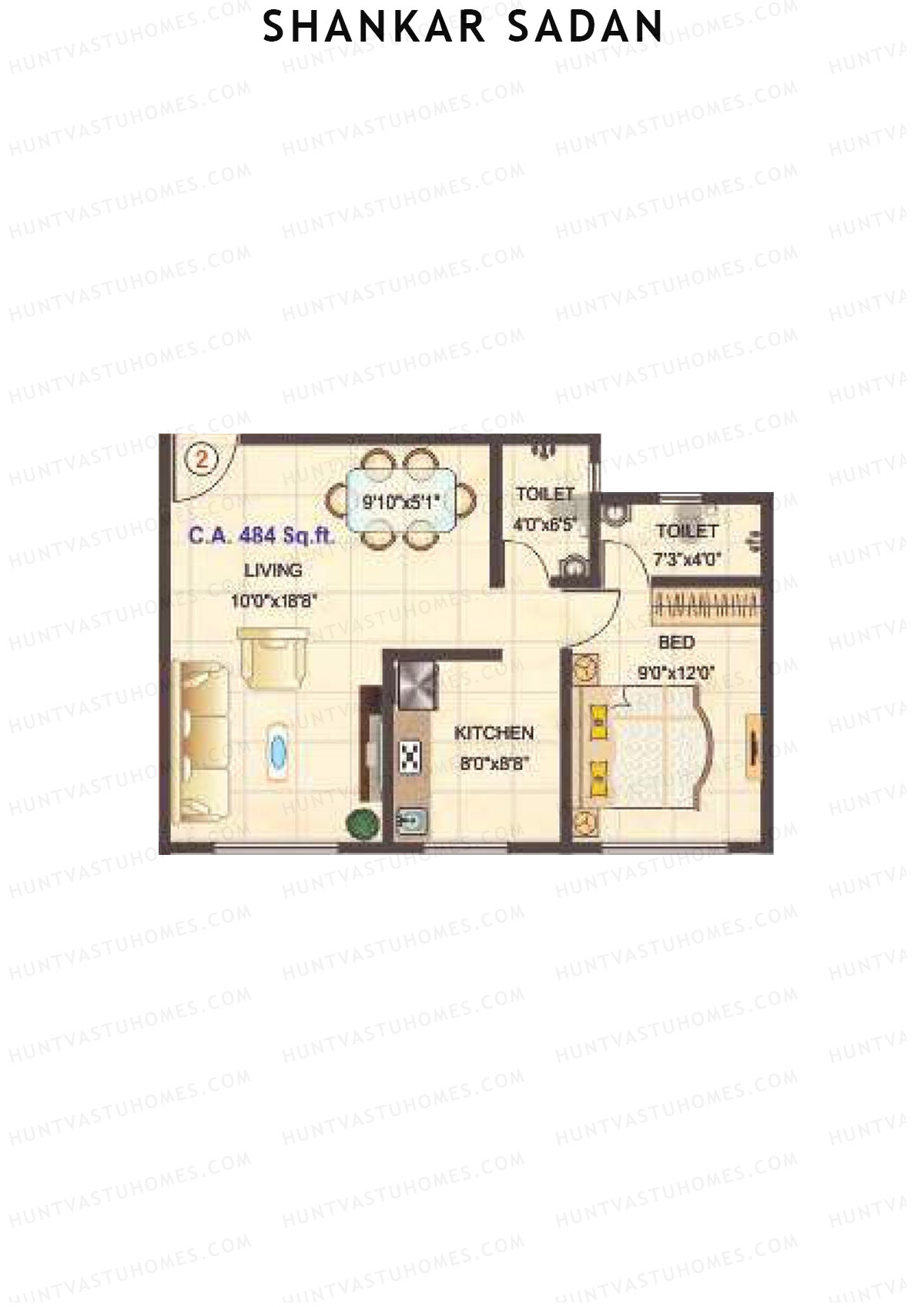 Shankar Sadan Wing A Unit 2 Floor Plan