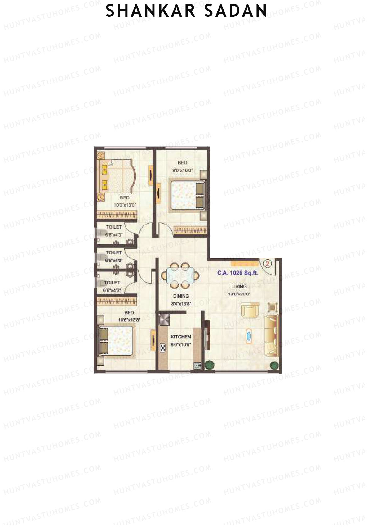 Shankar Sadan Wing B Unit 2 Floor Plan
