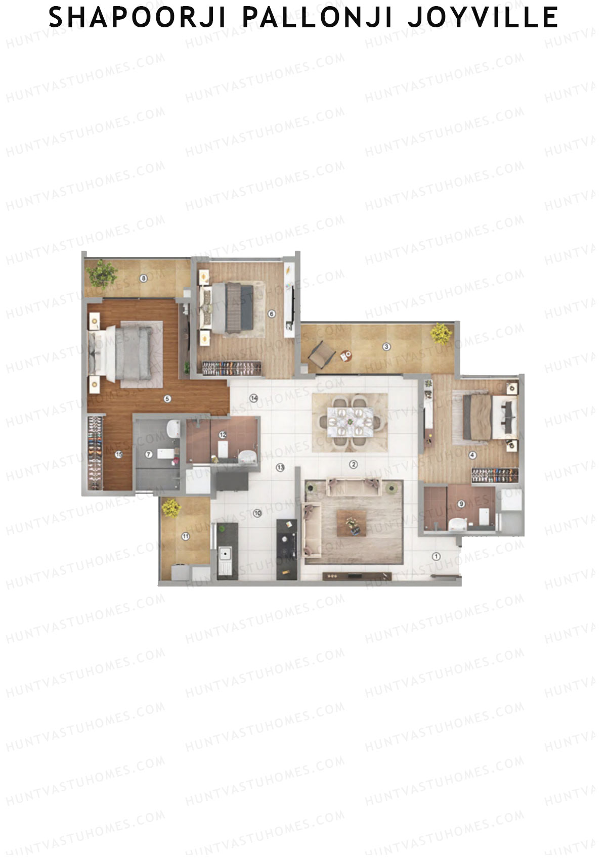 Shapoorji Pallonji Joyville Tower 10 Unit 8 Floor Plan