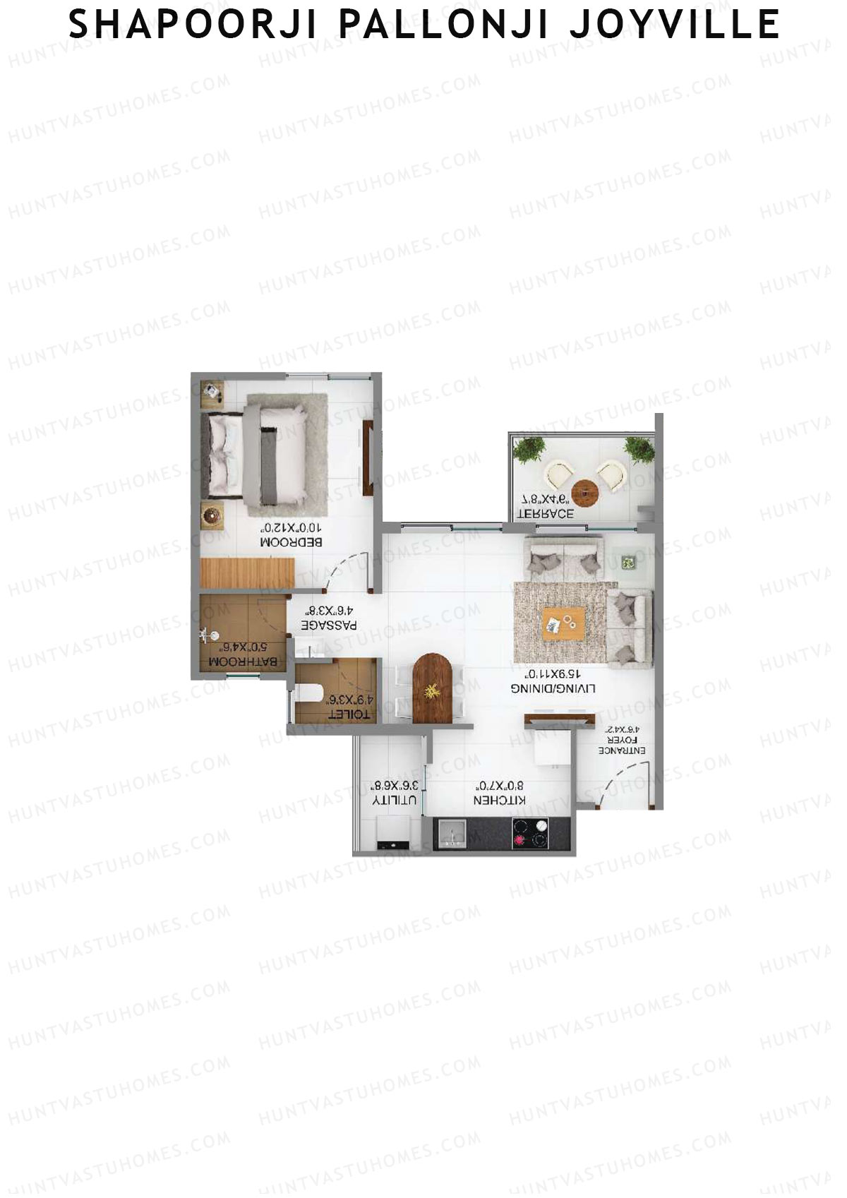 Shapoorji Pallonji Joyville Alpine Unit 5 1 Floor Plan