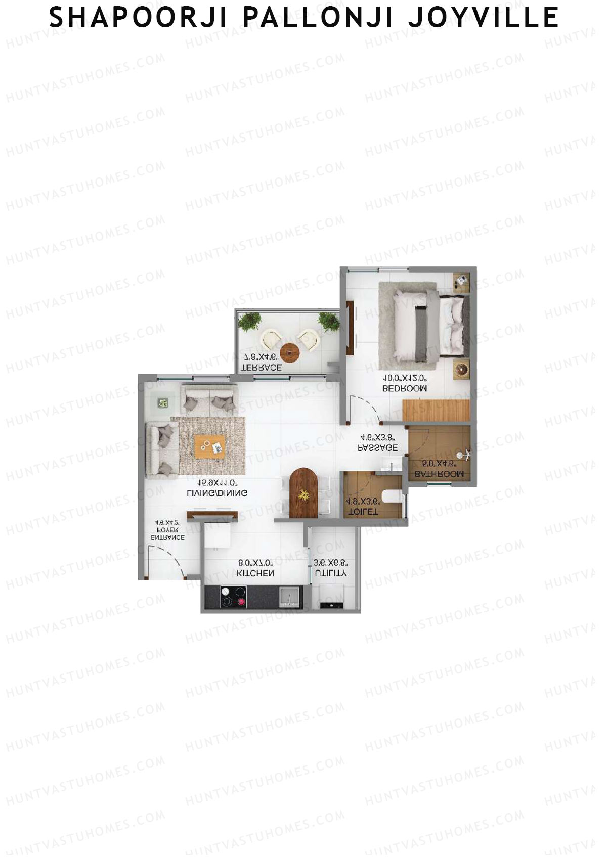 Shapoorji Pallonji Joyville Alpine Unit 6 Floor Plan