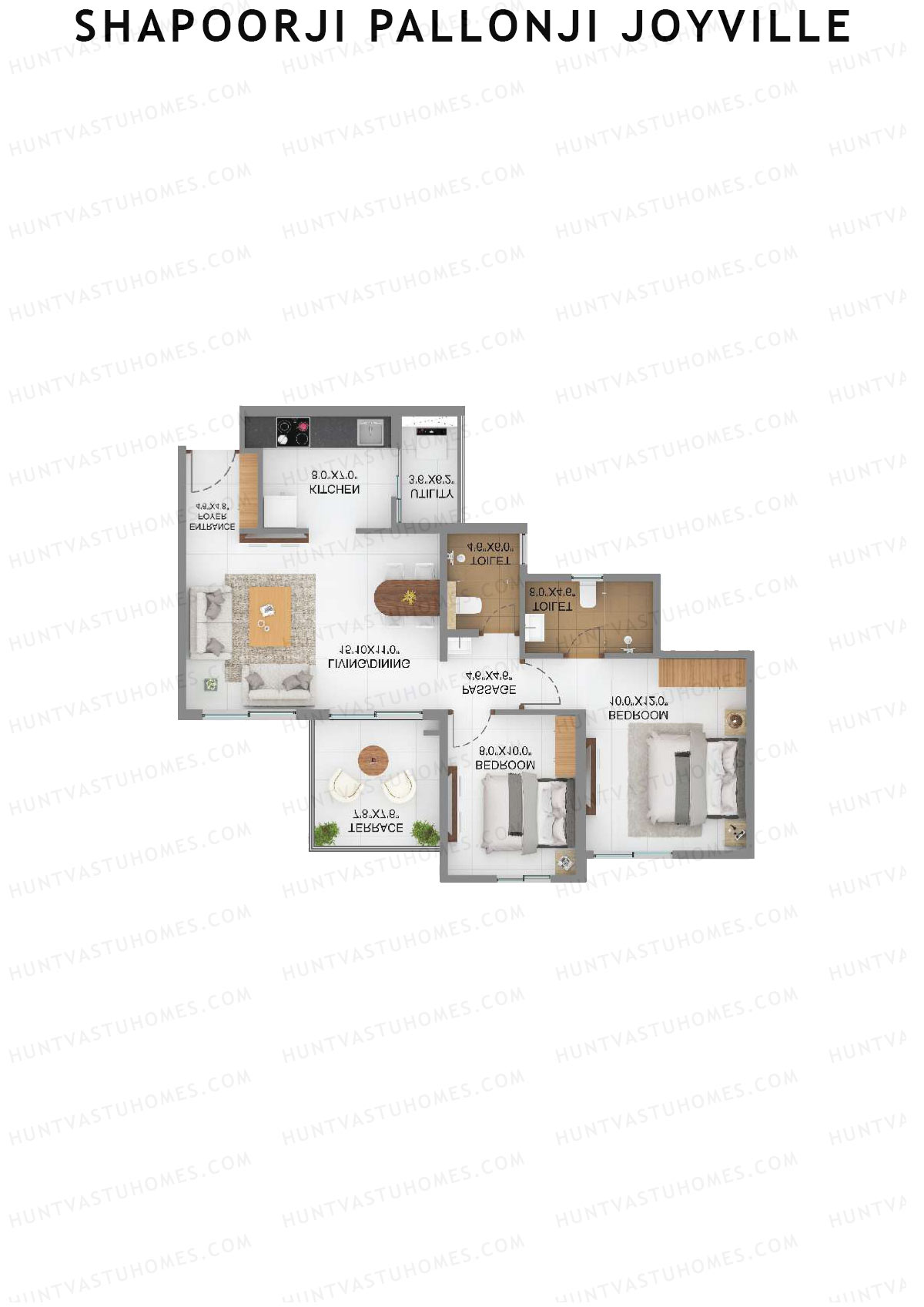 Shapoorji Pallonji Joyville Alpine Unit 7 Floor Plan