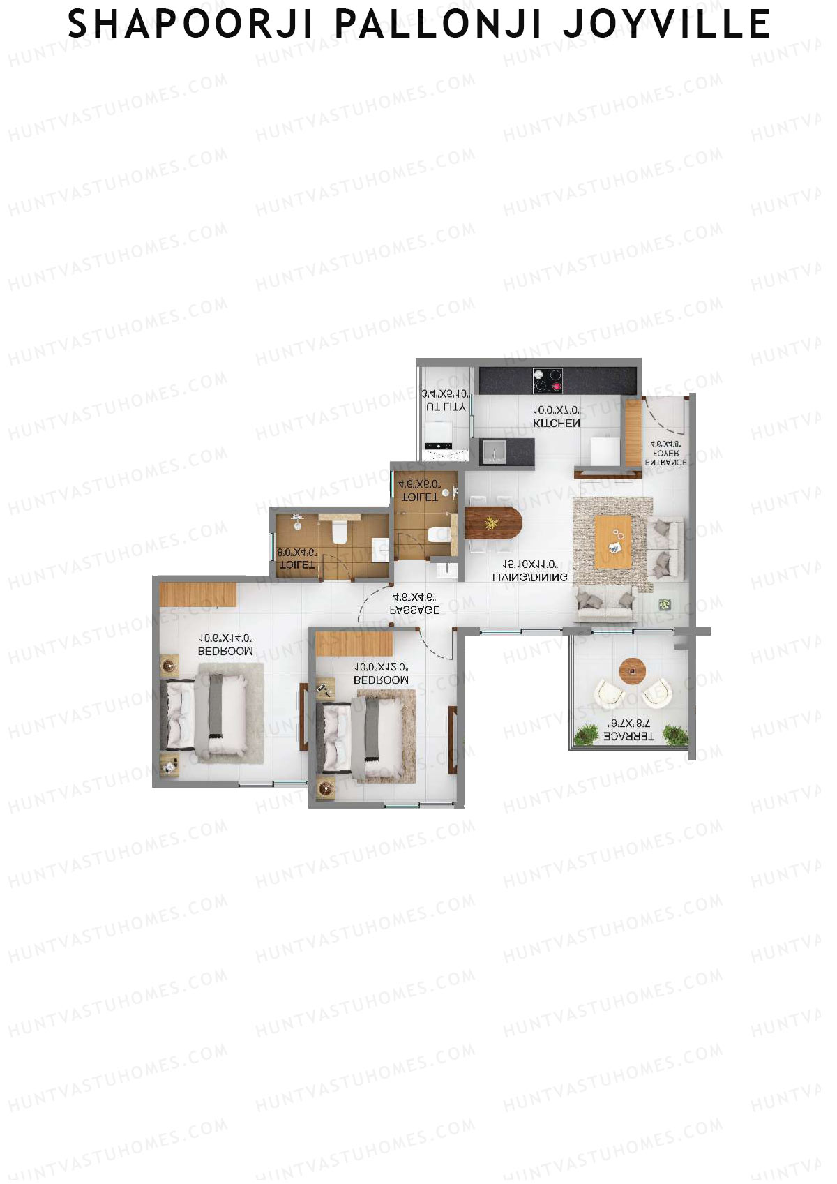 Shapoorji Pallonji Joyville Alpine Unit 8 1 Floor Plan