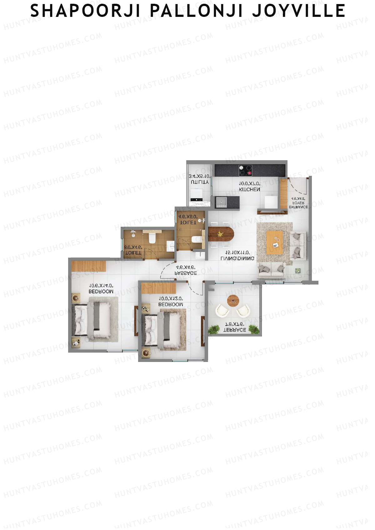 Shapoorji Pallonji Joyville Alpine Unit 8 Floor Plan