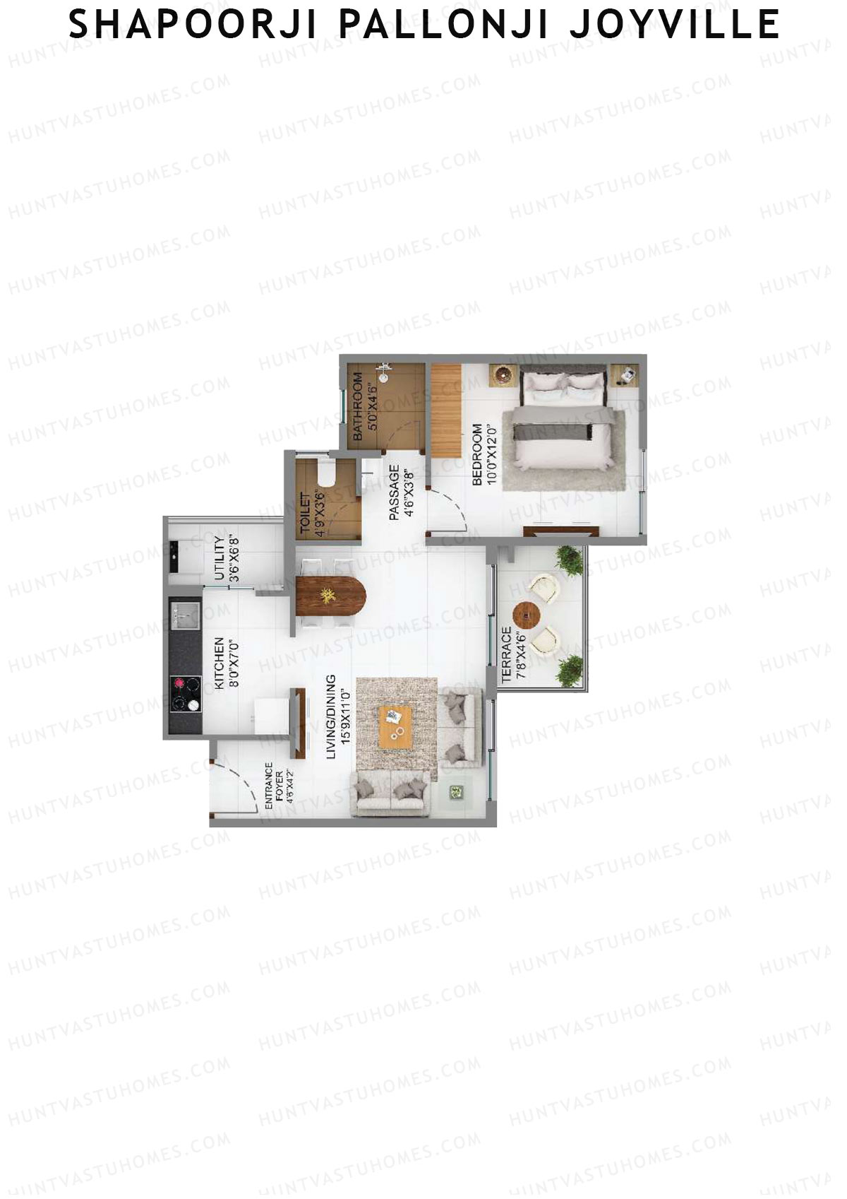 Shapoorji Pallonji Joyville Sierra Unit 5 Floor Plan