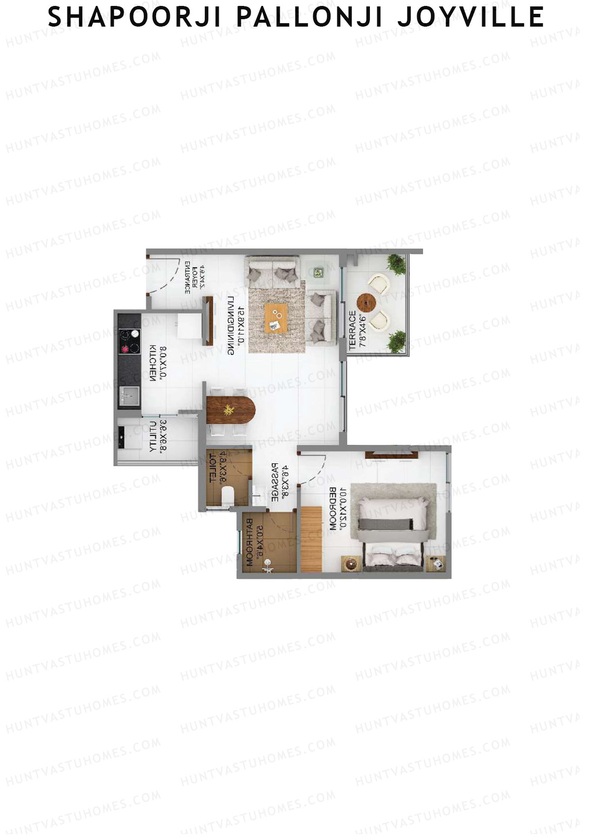 Shapoorji Pallonji Joyville Sierra Unit 6 1 Floor Plan