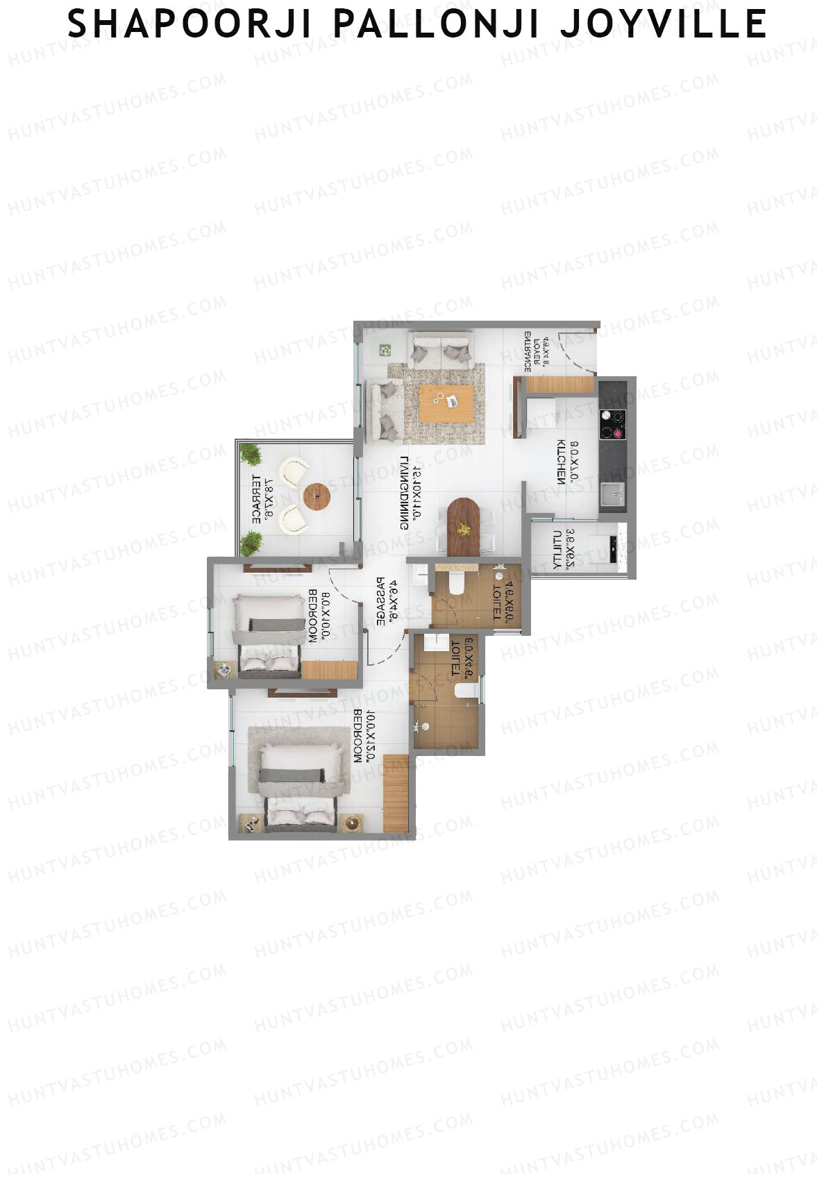 Shapoorji Pallonji Joyville Sierra Unit 7 Floor Plan
