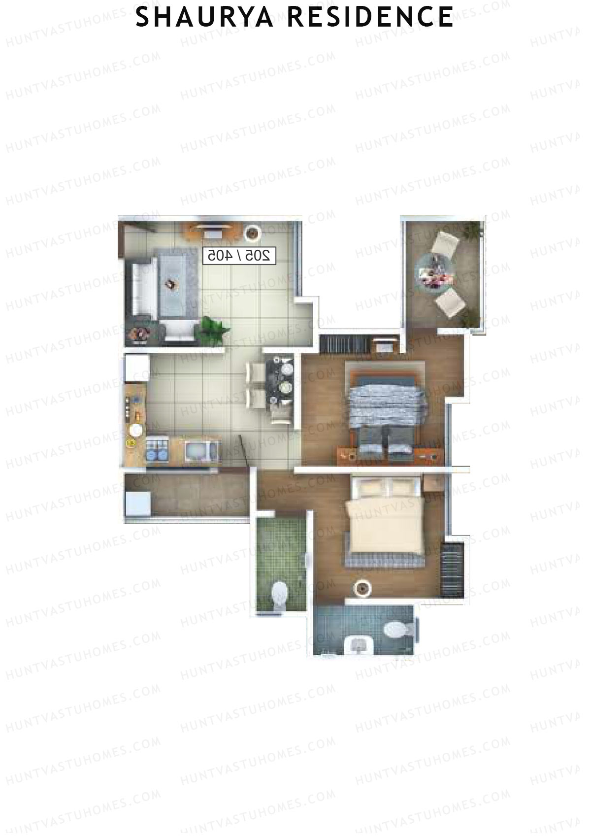 Shaurya Residence Tower A Unit 2 Floor Plan