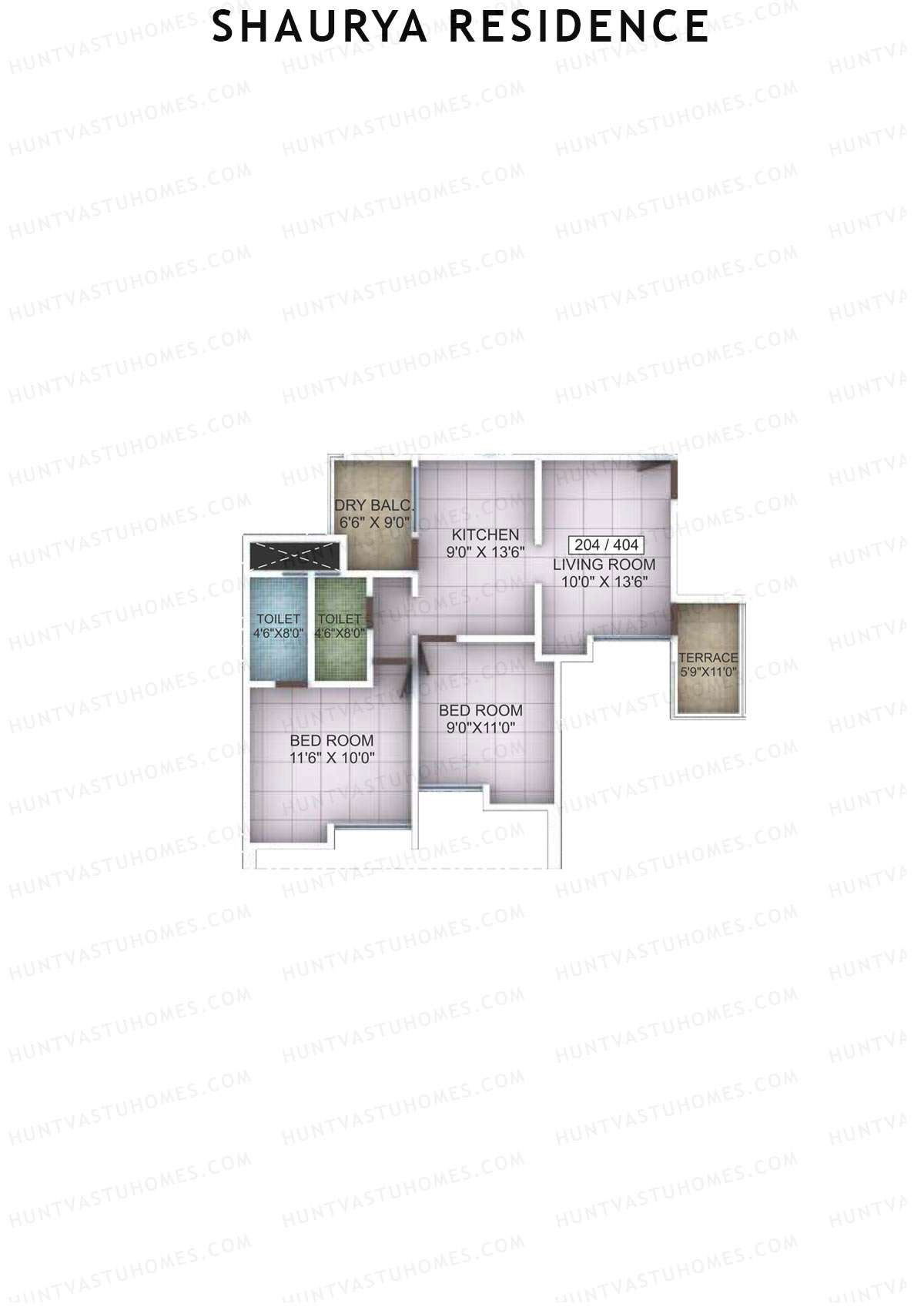 Shaurya Residence Tower A Unit 4 Floor Plan