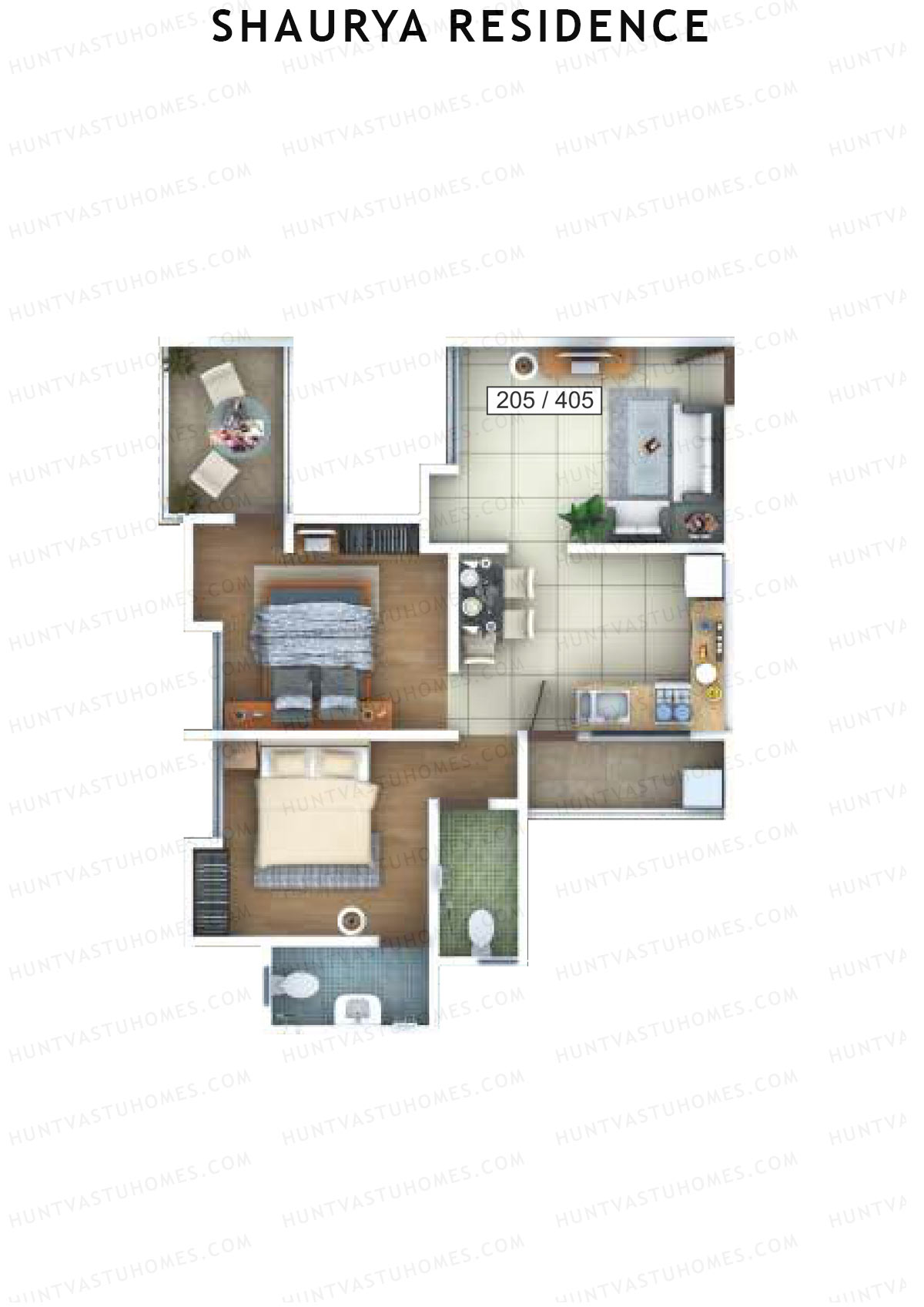 Shaurya Residence Tower A Unit 5 Floor Plan