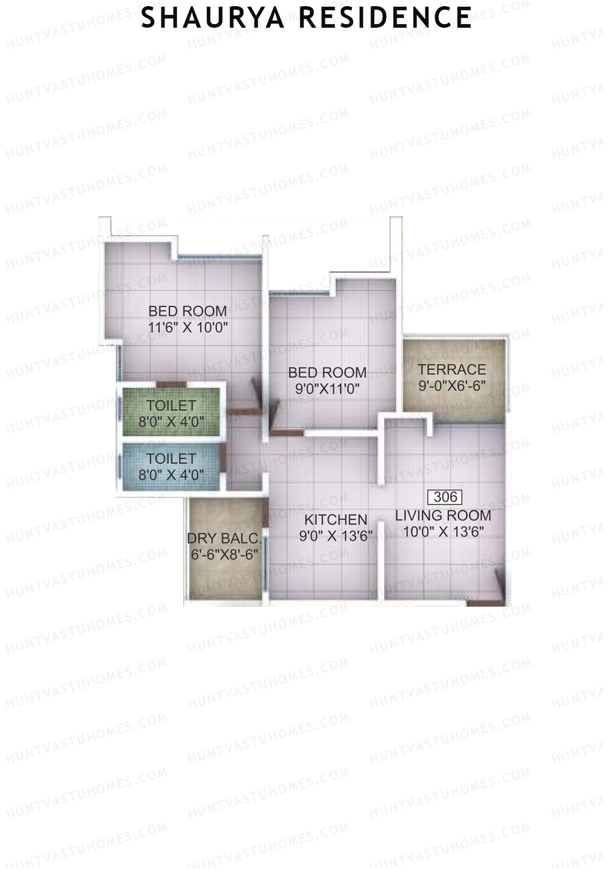 Shaurya Residence Tower A Unit 6 Floor Plan
