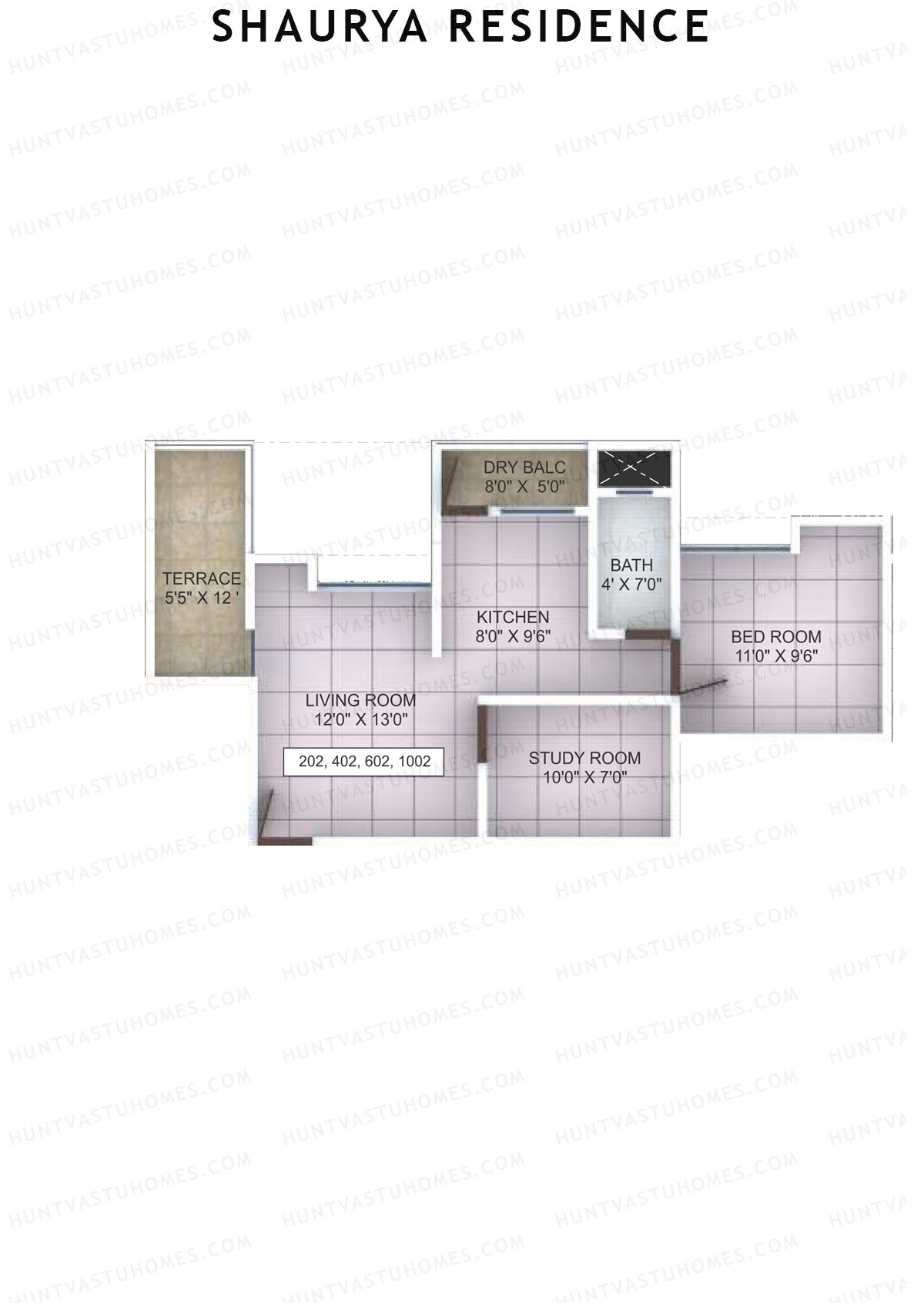 Shaurya Residence Tower B Unit 2 Floor Plan