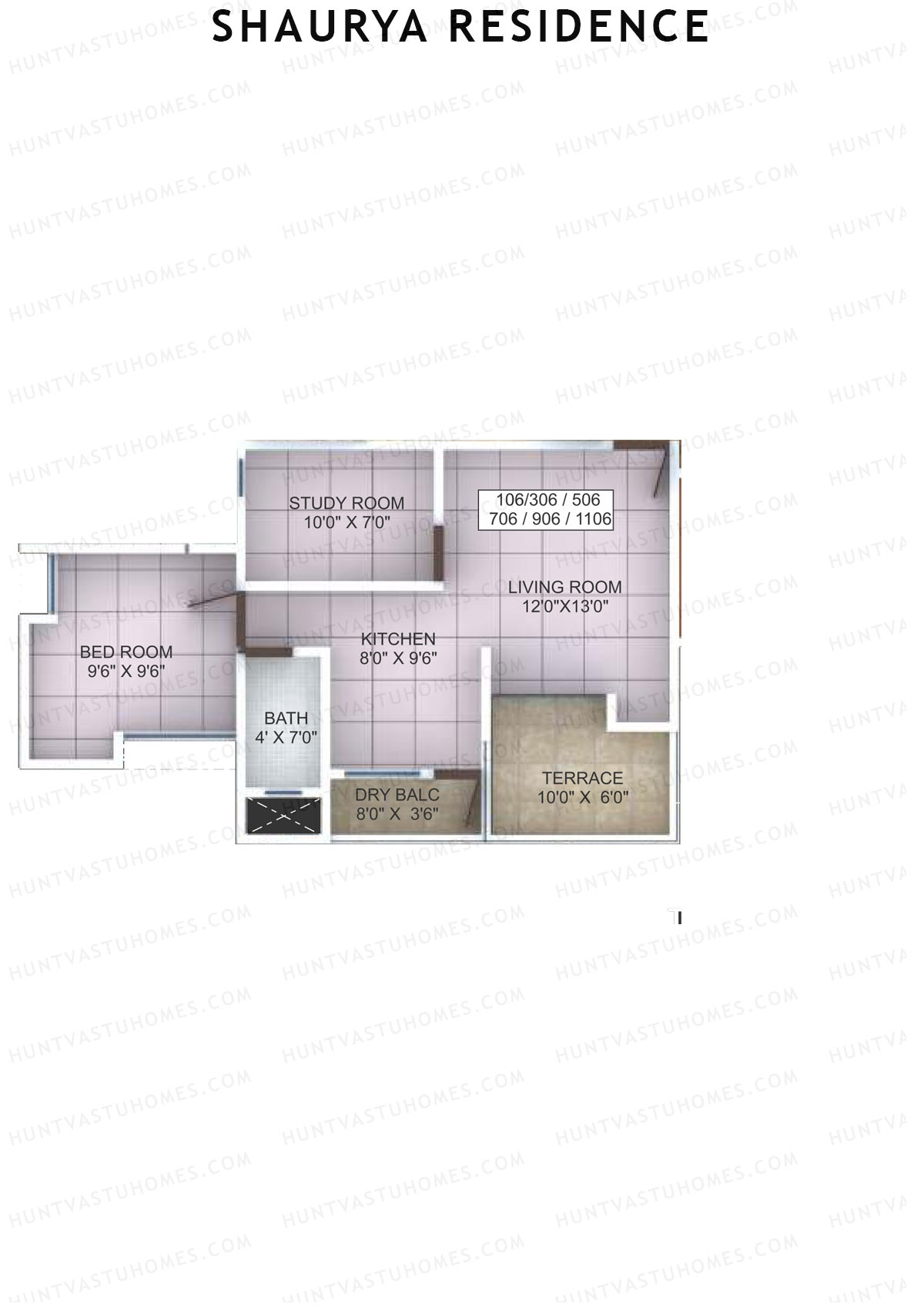 Shaurya Residence Tower B Unit 6 Floor Plan