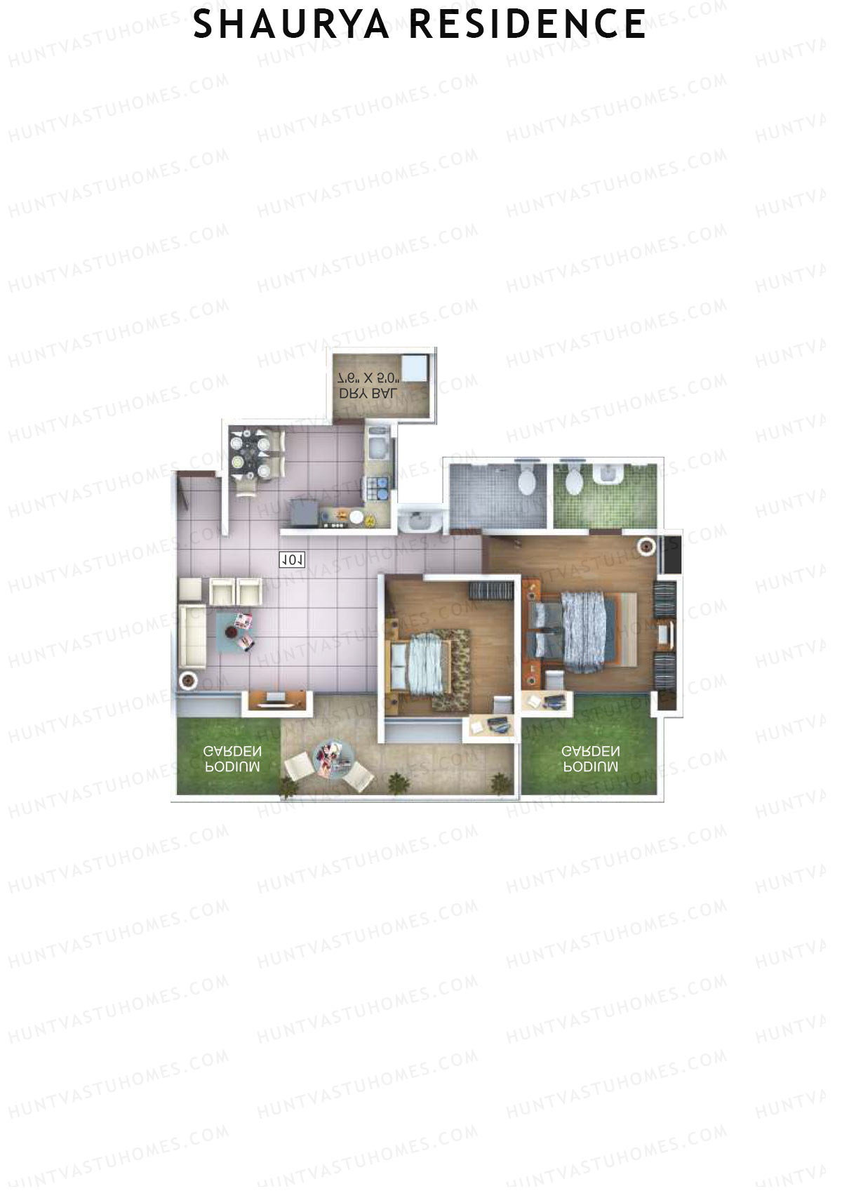 Shaurya Residence Tower C Unit 2 Floor Plan