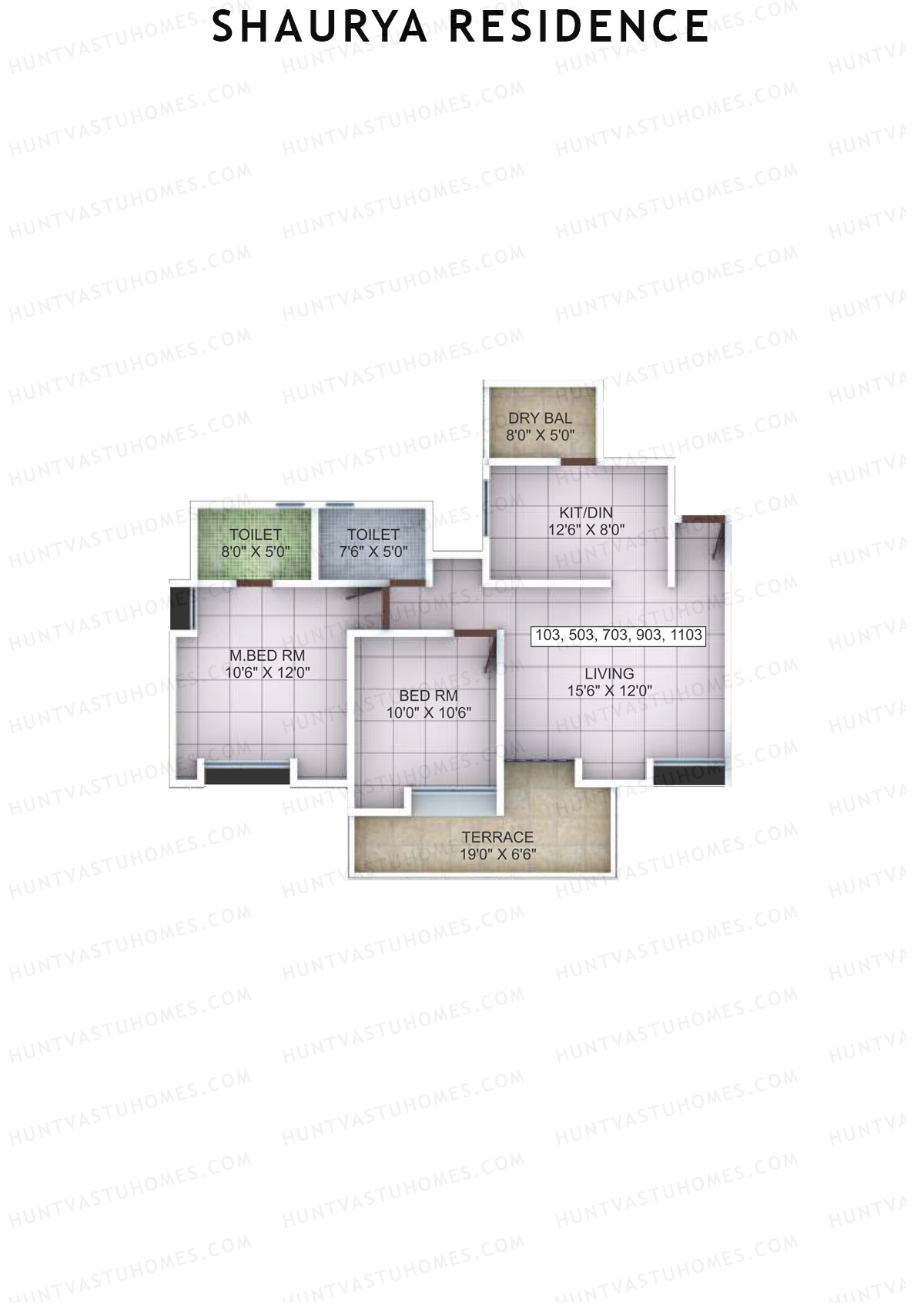 Shaurya Residence Tower C Unit 3 Floor Plan