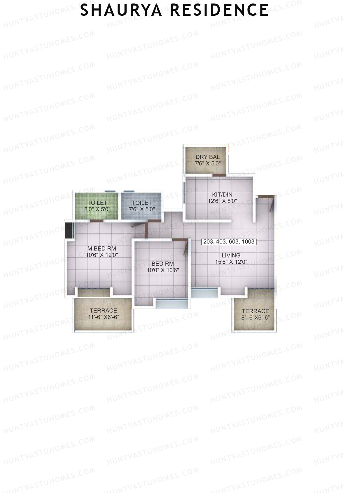 Shaurya Residence Tower C Unit 3 Floor Plan