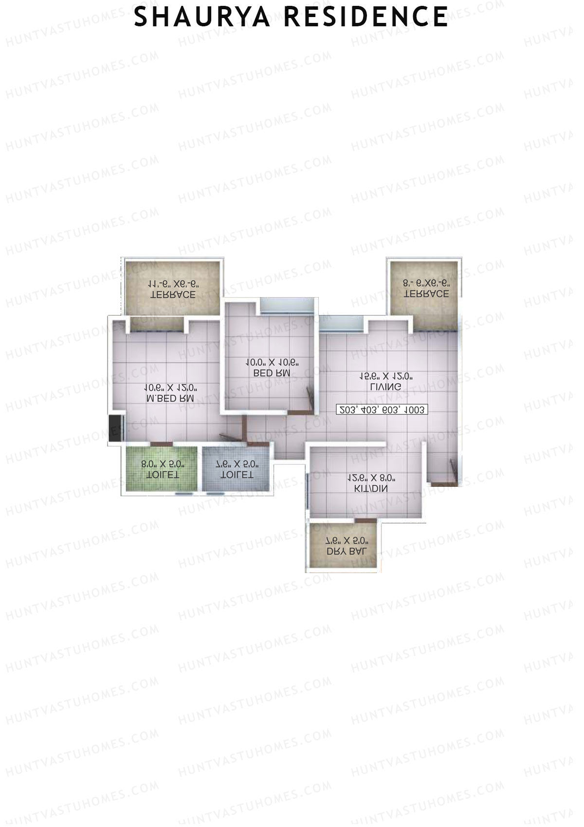 Shaurya Residence Tower C Unit 4 Floor Plan