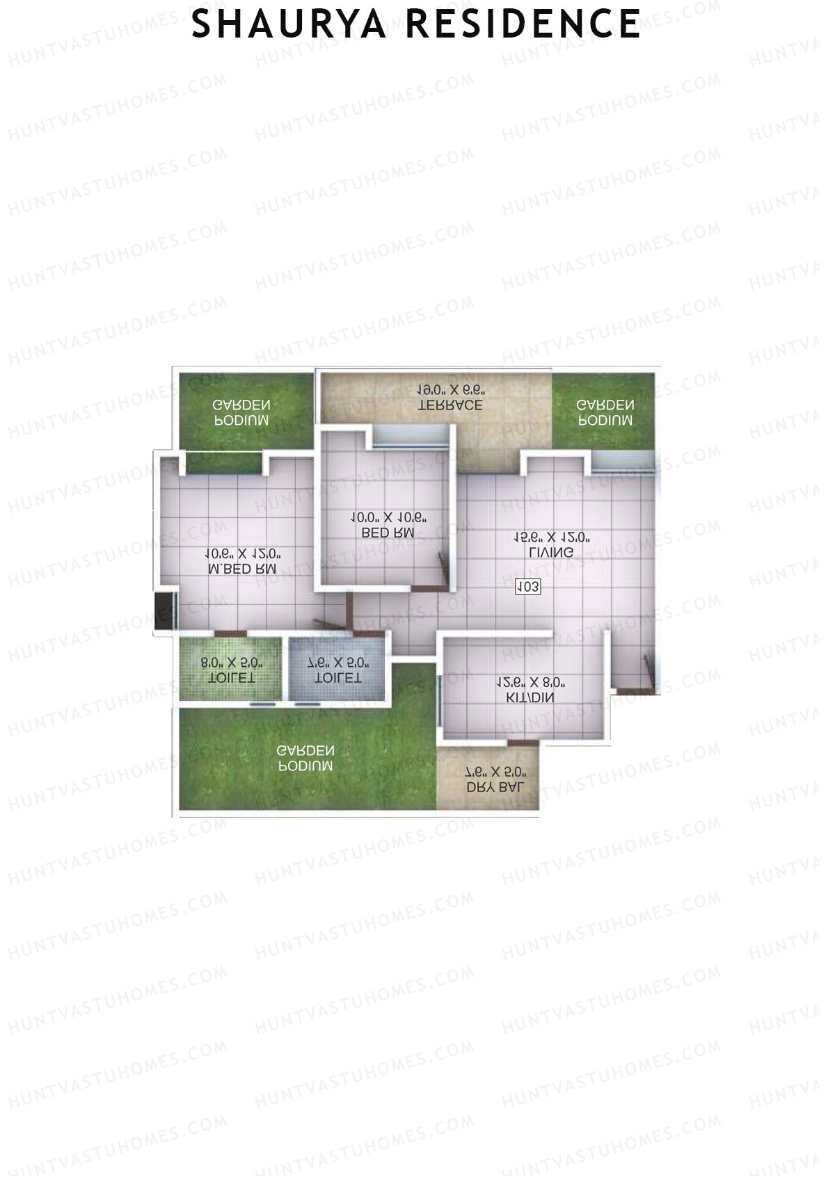 Shaurya Residence Tower C Unit 4 Floor Plan