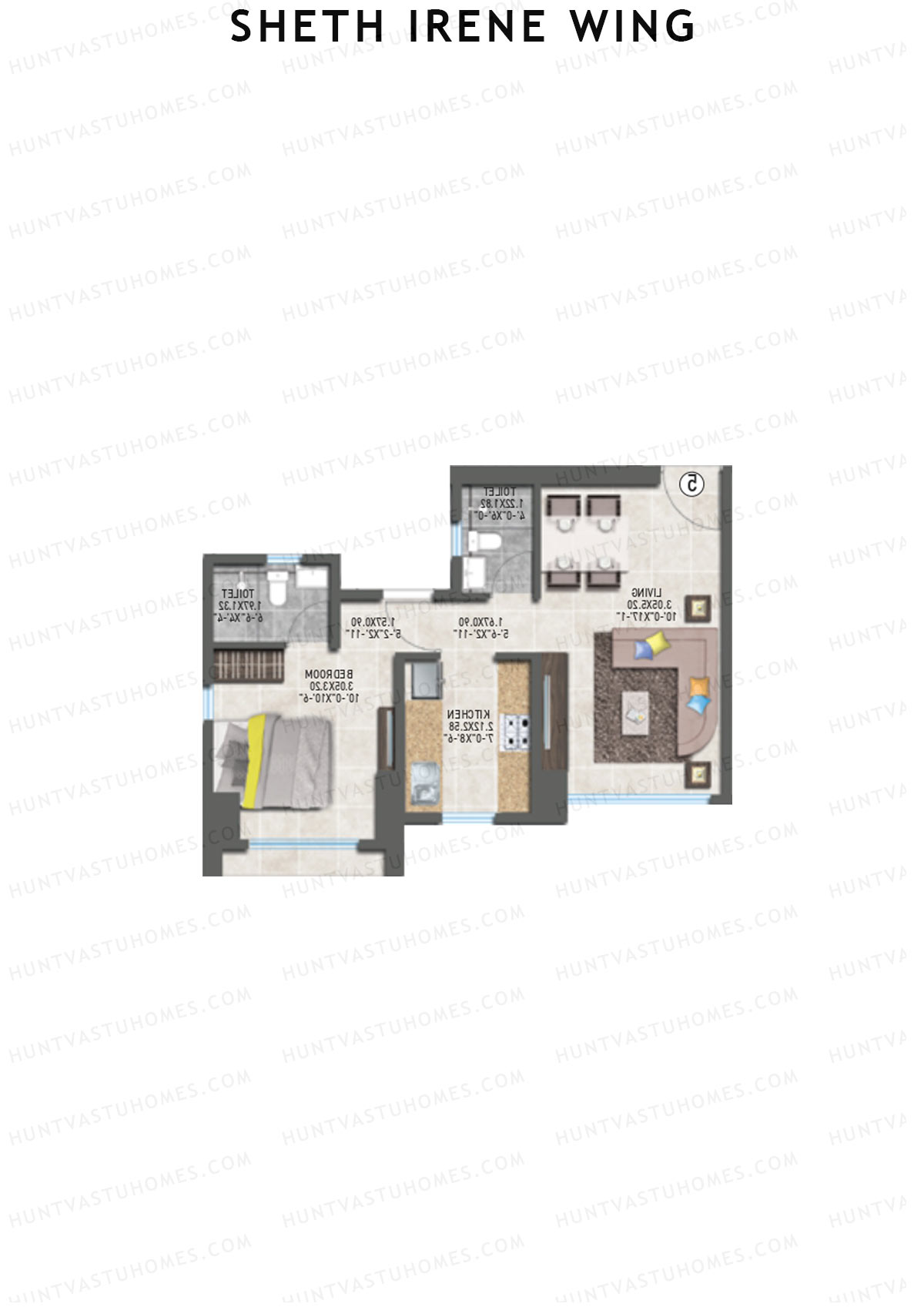 Sheth Irene Wing Wing A Unit 6 Floor Plan