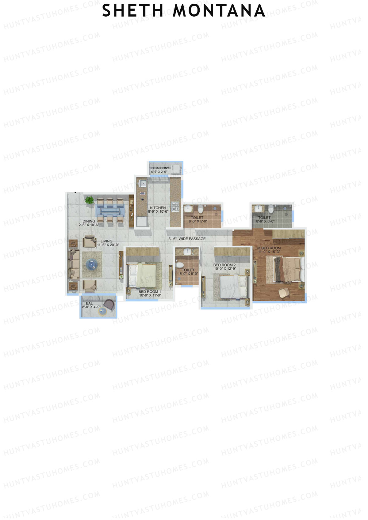 Sheth Montana Giona A Unit 1 Floor Plan