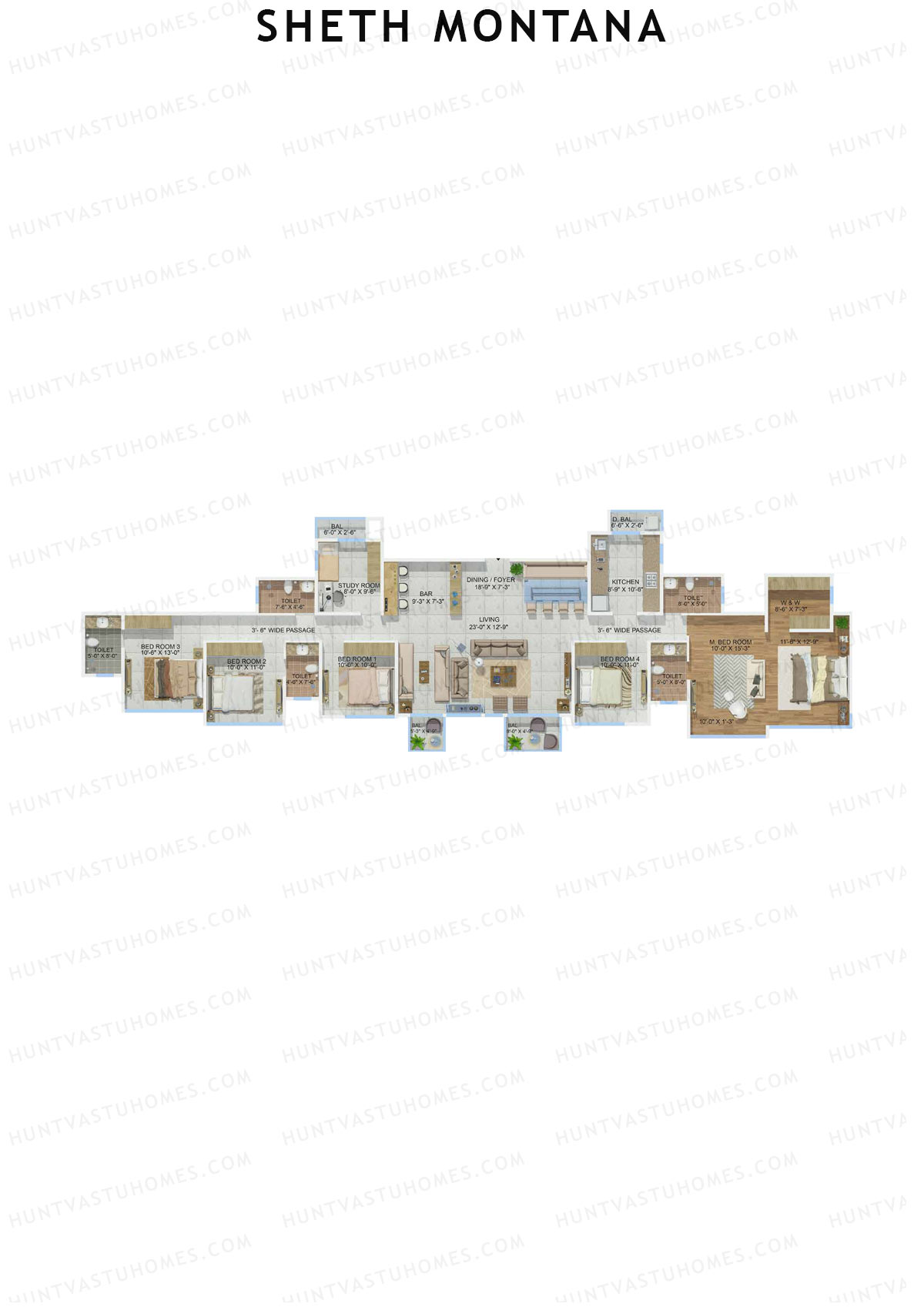 Sheth Montana Giona B Unit 2 Floor Plan
