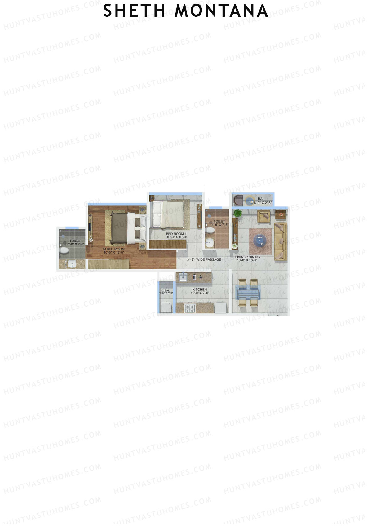Sheth Montana Giona B Unit 3 Floor Plan