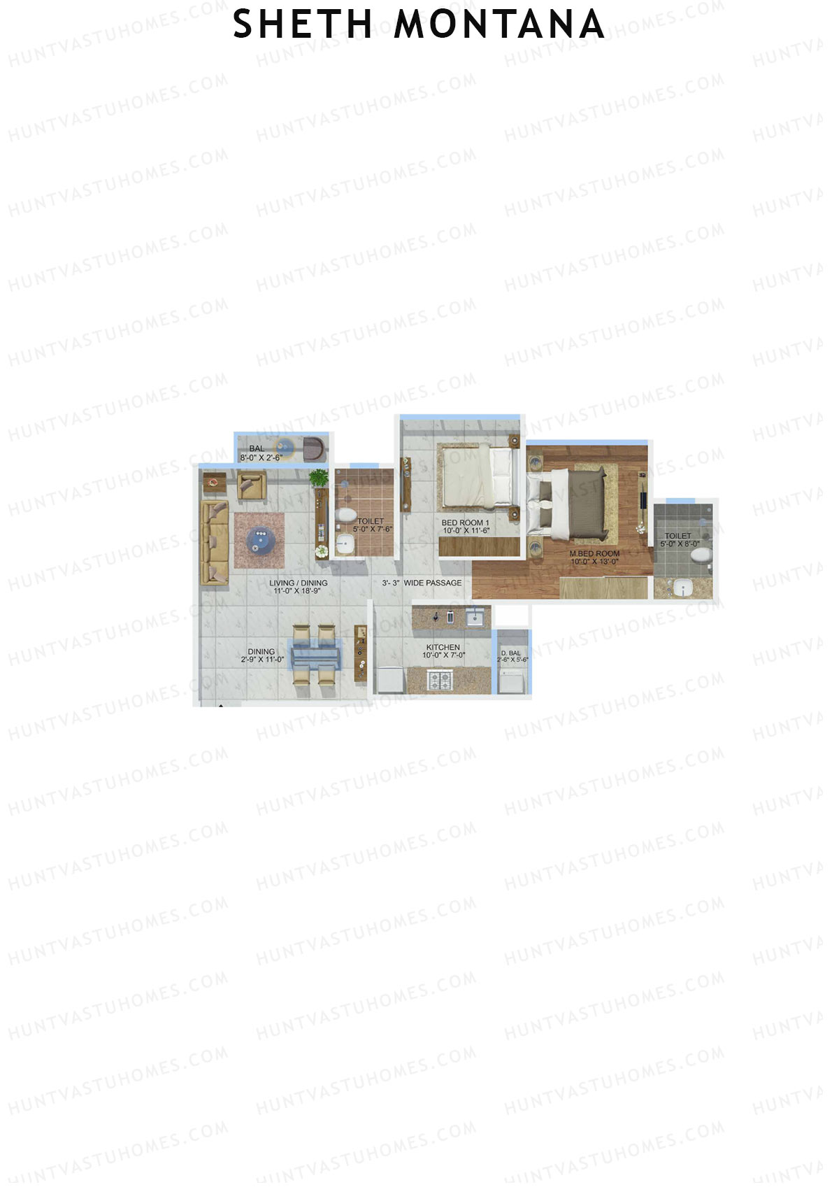 Sheth Montana Giona B Unit 4 Floor Plan
