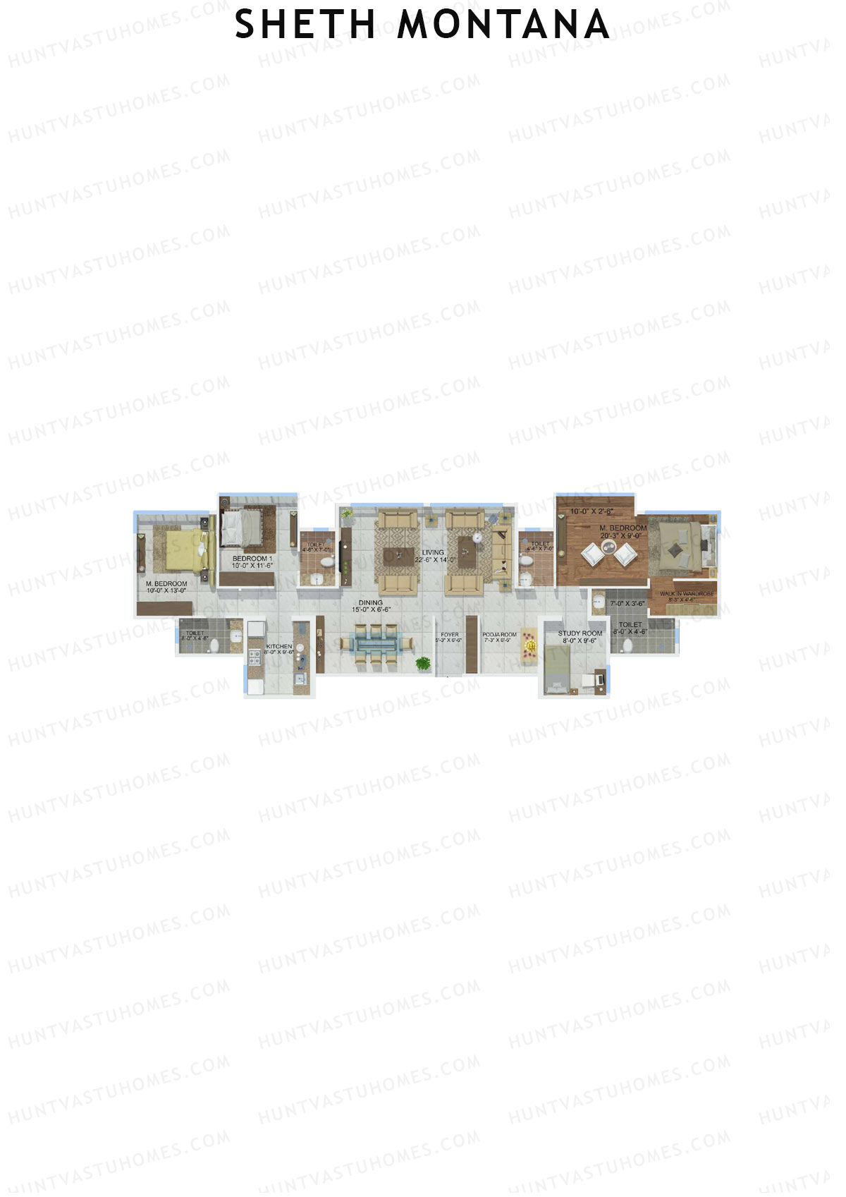 Sheth Montana Rosa B Unit 1 Floor Plan