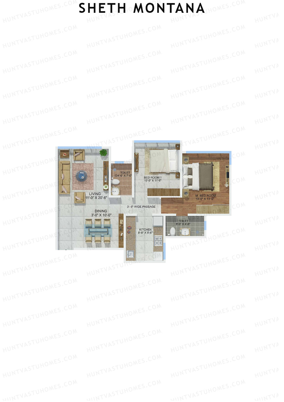 Sheth Montana Rosa B Unit 4 Floor Plan