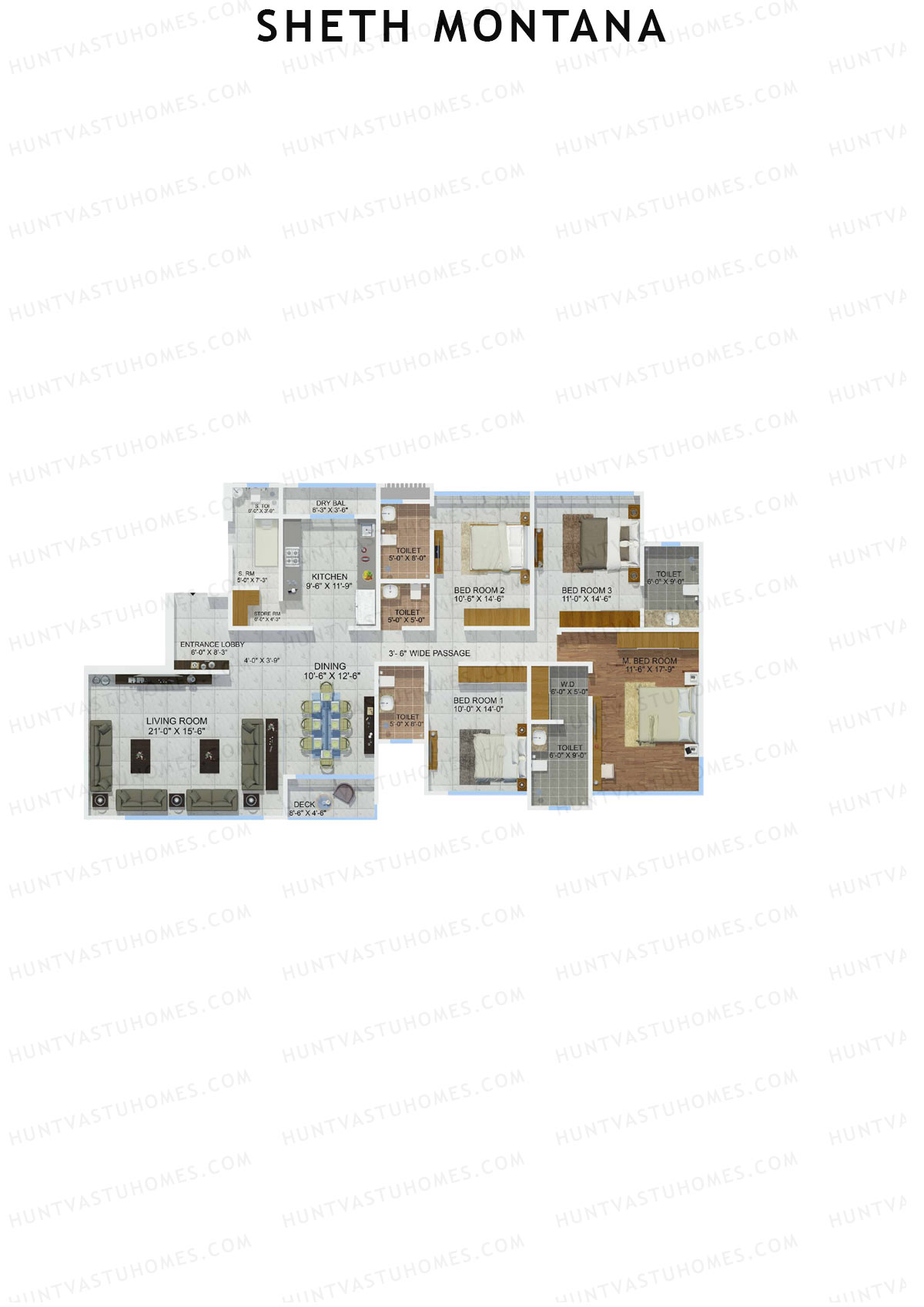 Sheth Montana Sierra Unit 1 Floor Plan