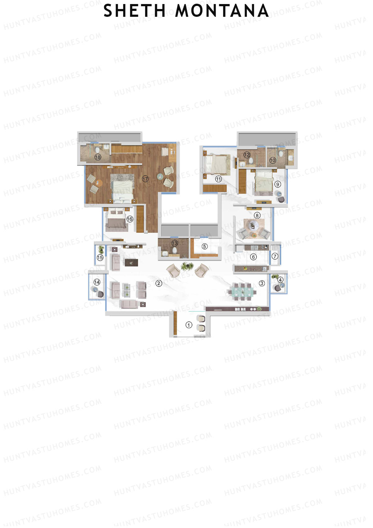 Sheth Montana Sierra Unit 1 Floor Plan