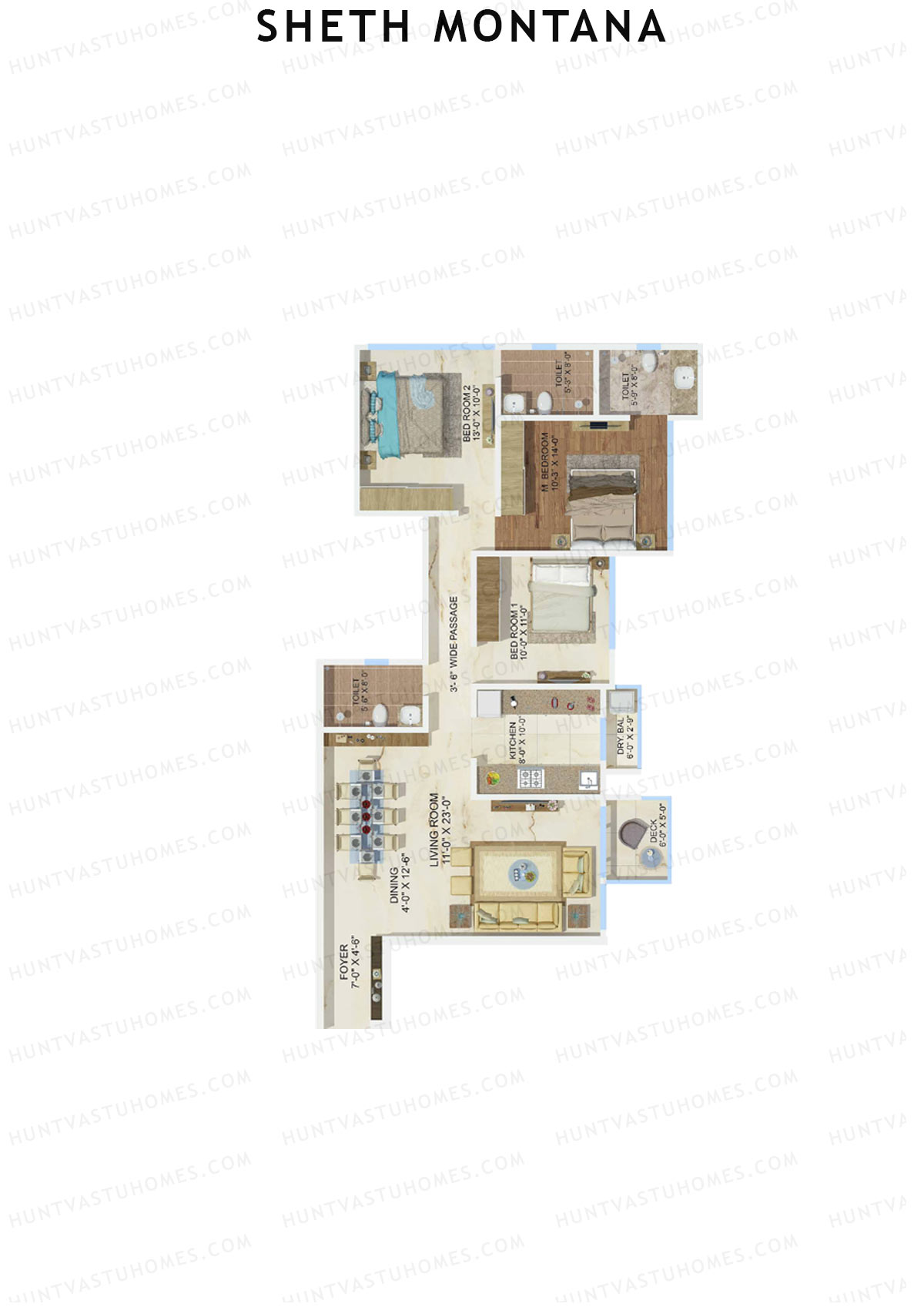 Sheth Montana Sierra Unit 4 Floor Plan