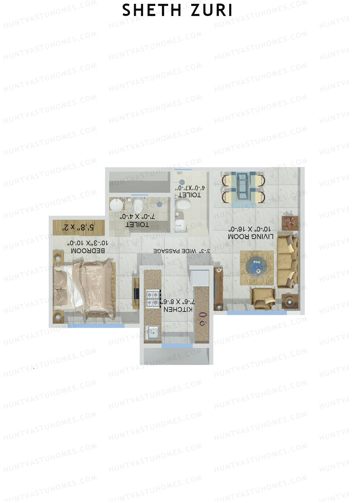 Sheth Zuri Wing A Unit 4 Floor Plan