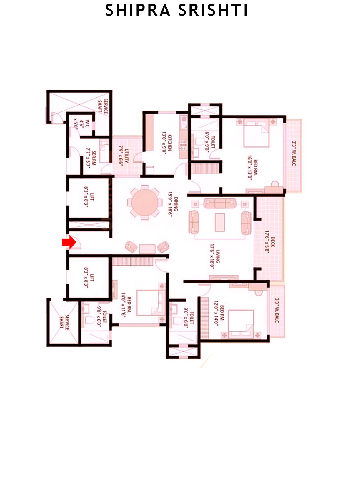Shipra Srishti Ashoka Unit 1 Floor Plan