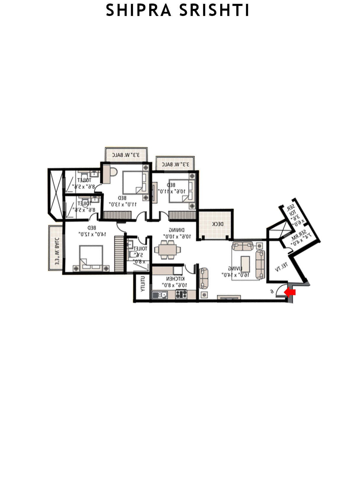 Shipra Srishti Harsingar Unit 1 Floor Plan
