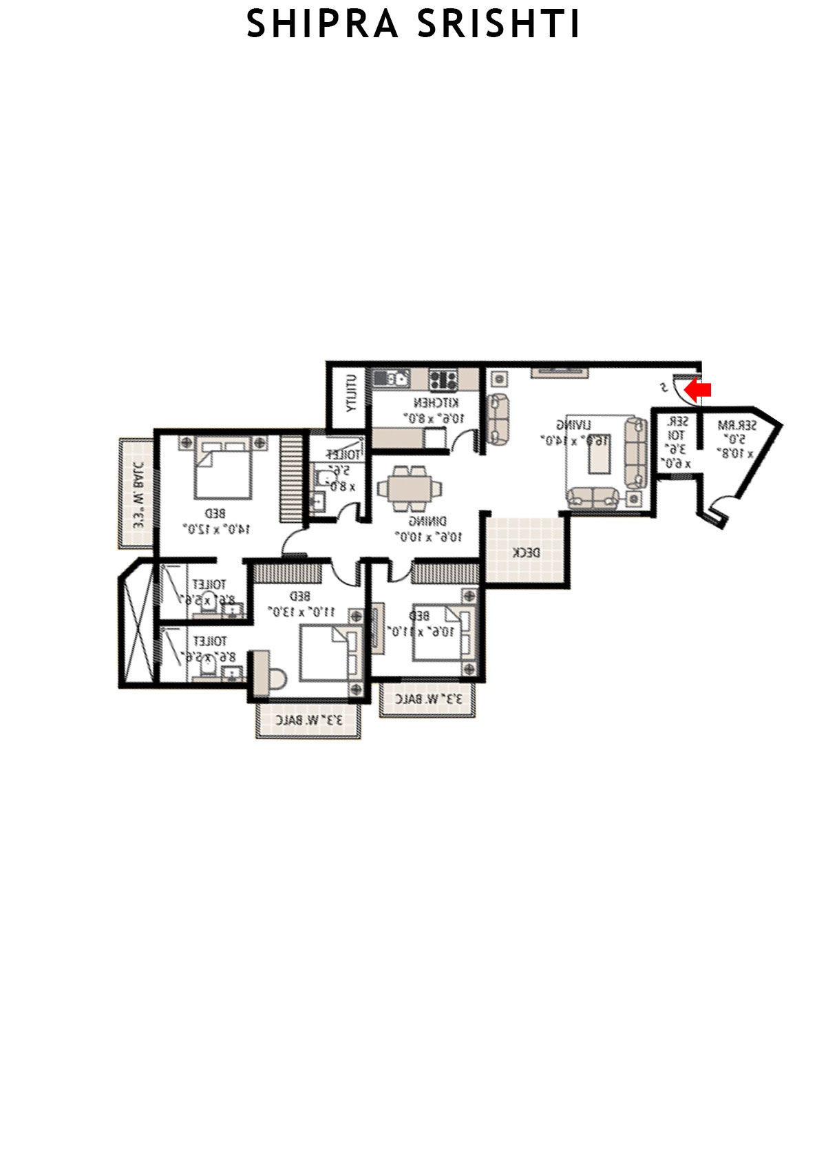 Shipra Srishti Harsingar Unit 2 Floor Plan
