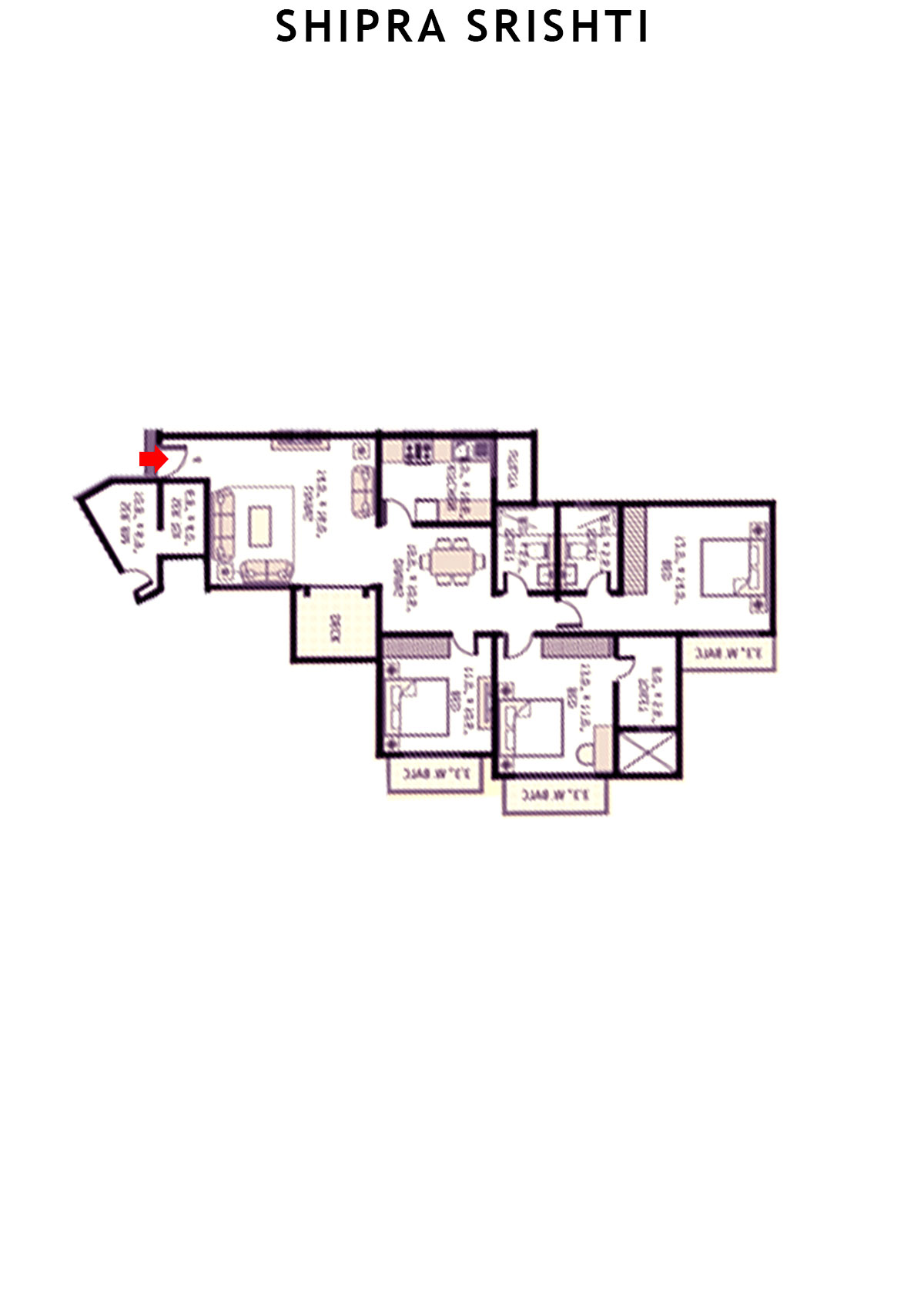 Shipra Srishti Harsingar Unit 3 Floor Plan