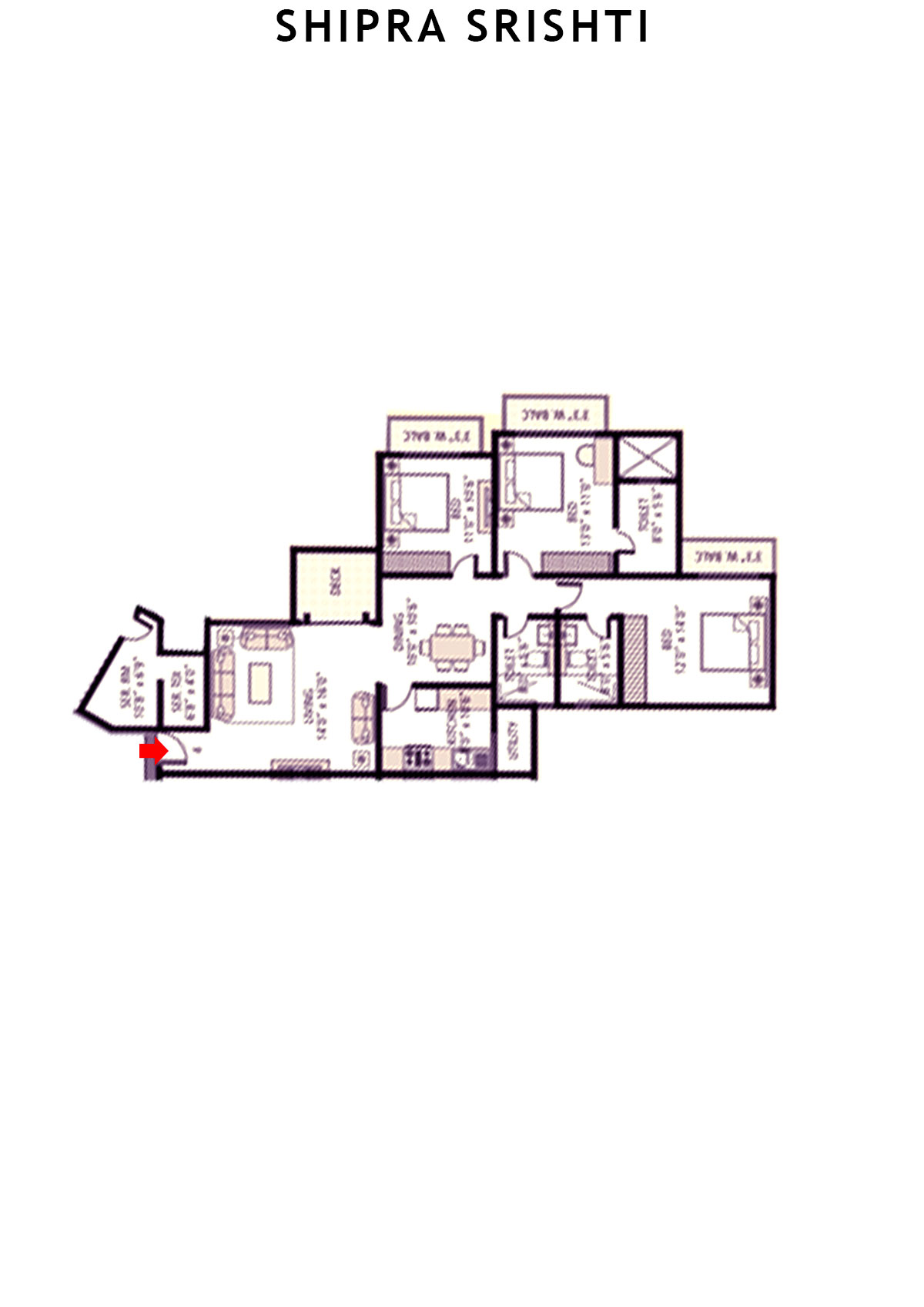 Shipra Srishti Harsingar Unit 4 Floor Plan