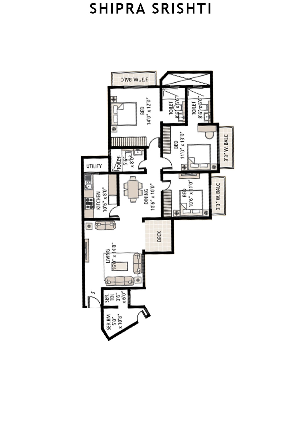 Shipra Srishti Harsingar Unit 5 Floor Plan