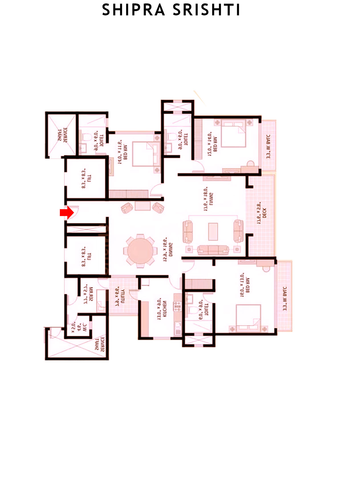 Shipra Srishti Jacaranda Unit 1 Floor Plan