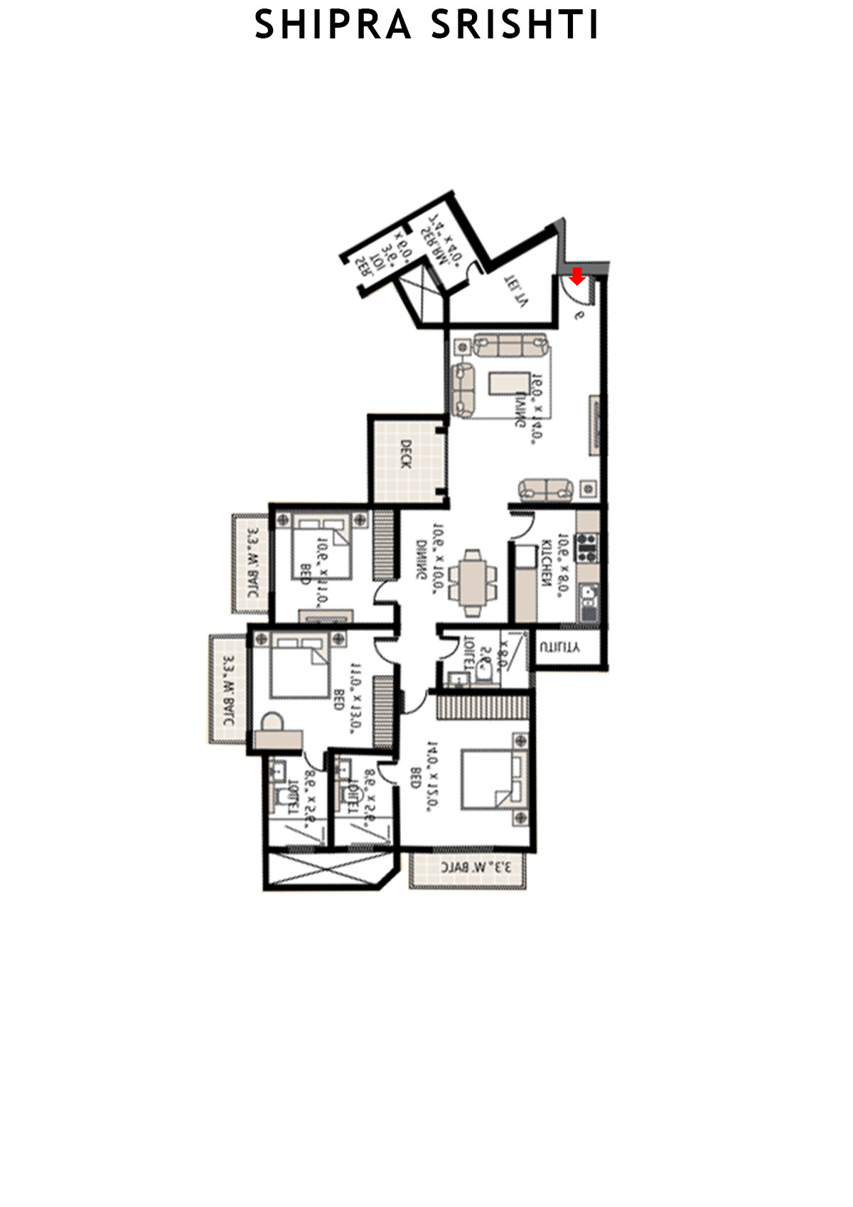 Shipra Srishti Kadam Unit 1 Floor Plan