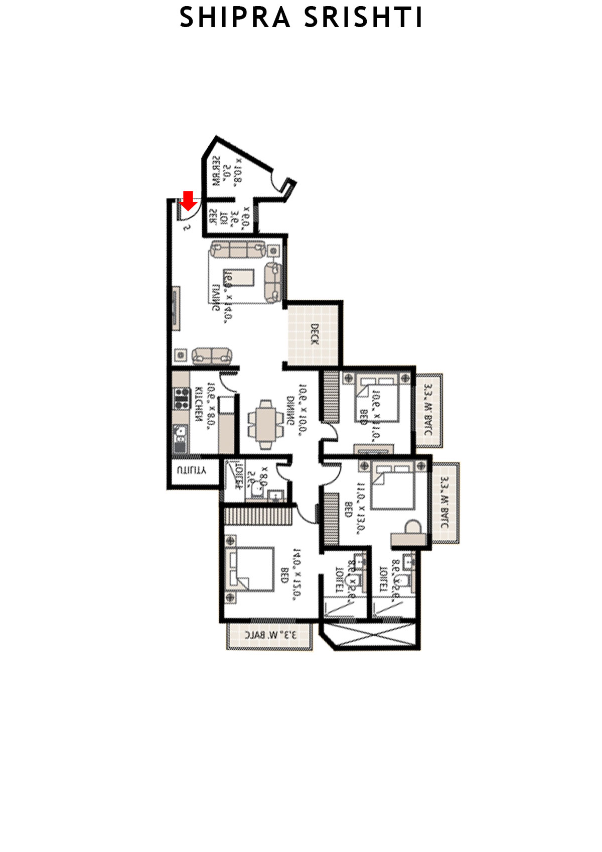 Shipra Srishti Kadam Unit 2 Floor Plan