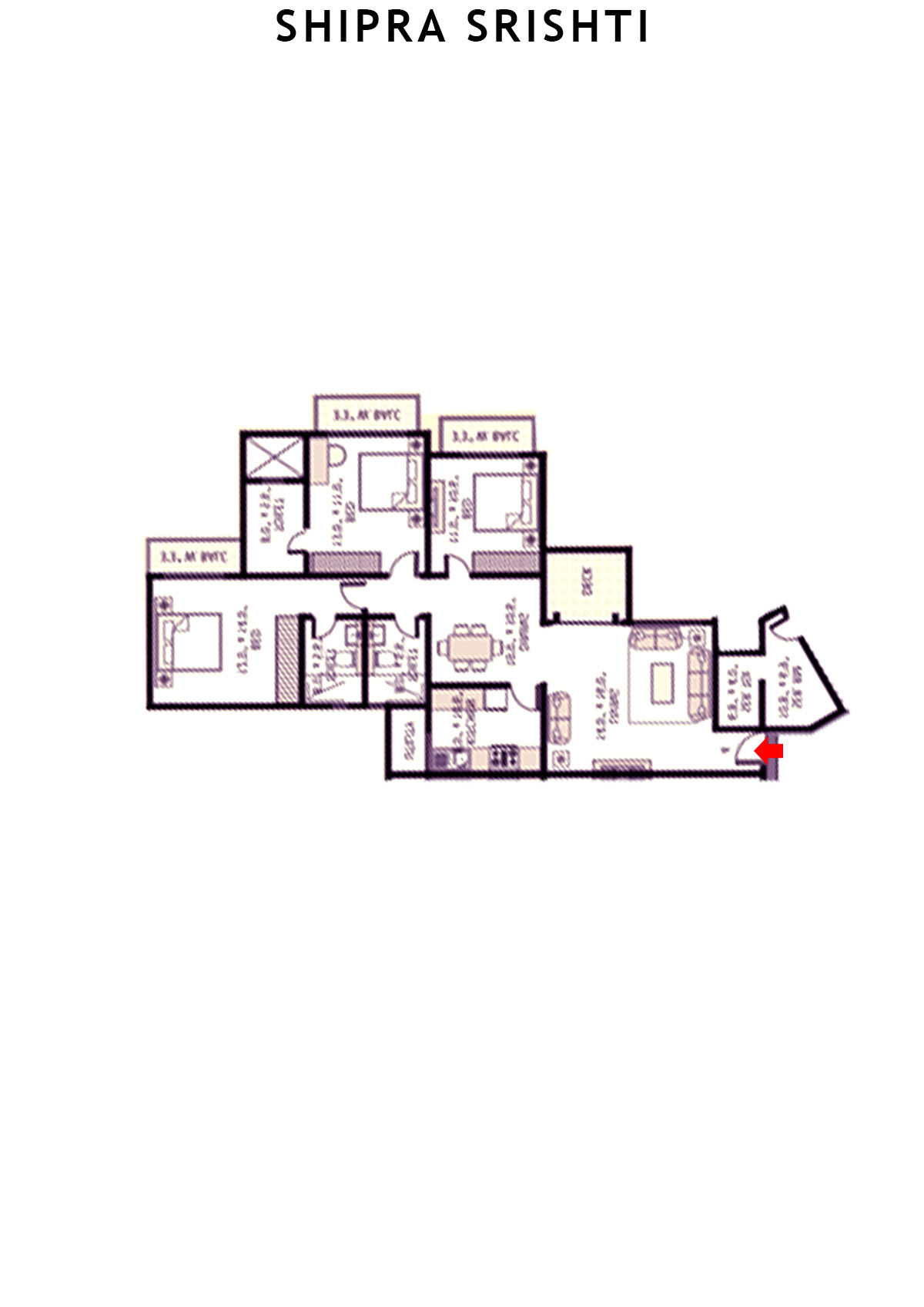Shipra Srishti Maulsari Unit 5 Floor Plan
