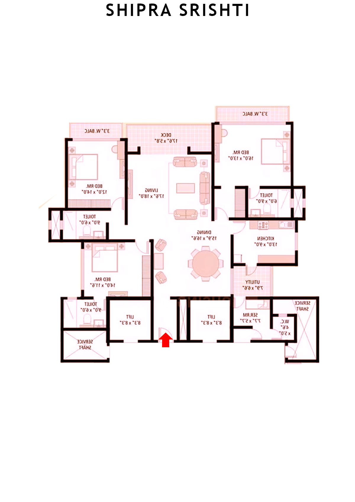 Shipra Srishti Palash Unit 1 Floor Plan